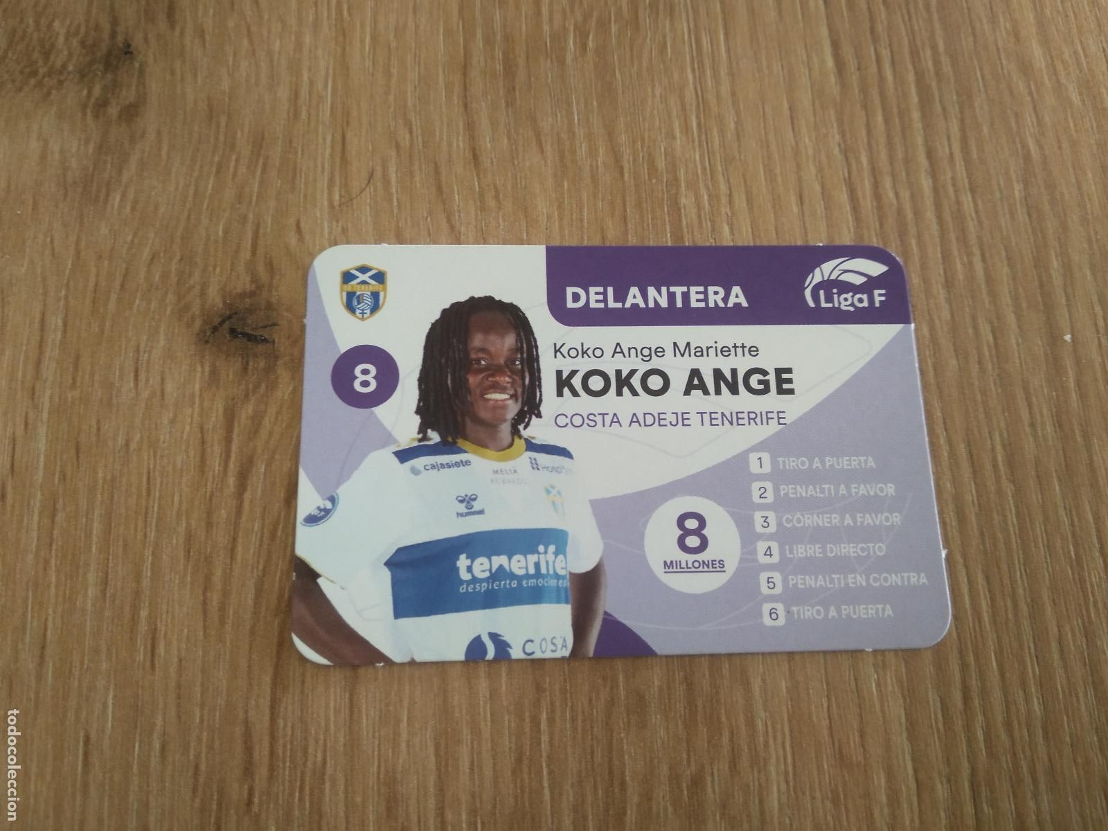 Cromos de F&uacute;tbol: KOKO ANGE TENERIFE CROMO FUTBOL FEMENINO 24-25 JUEGO DE LA LIGA F 2024-2025