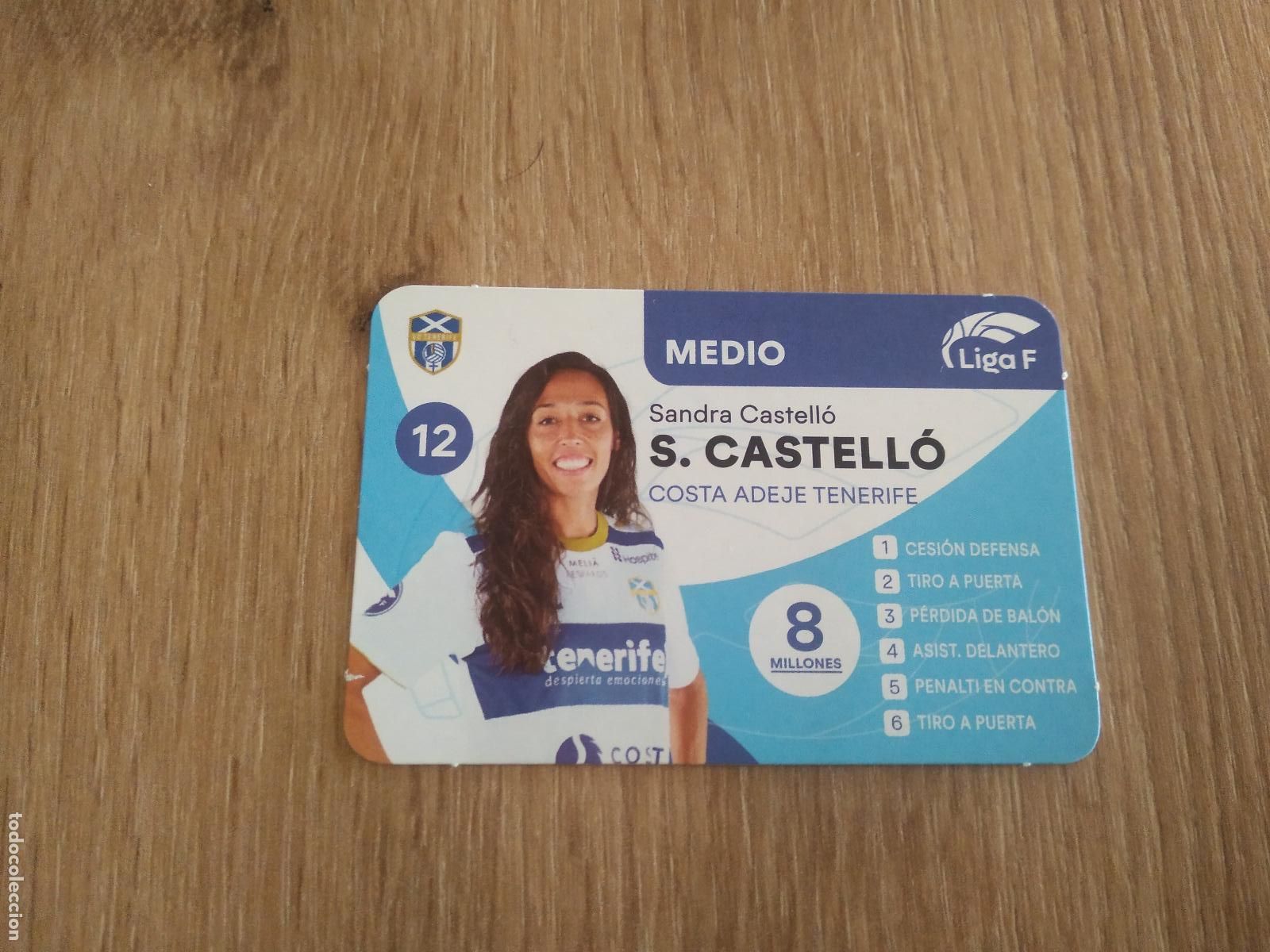 Cromos de F&uacute;tbol: SANDRA CASTELLO TENERIFE CROMO FUTBOL FEMENINO 24-25 JUEGO DE LA LIGA F 2024-2025