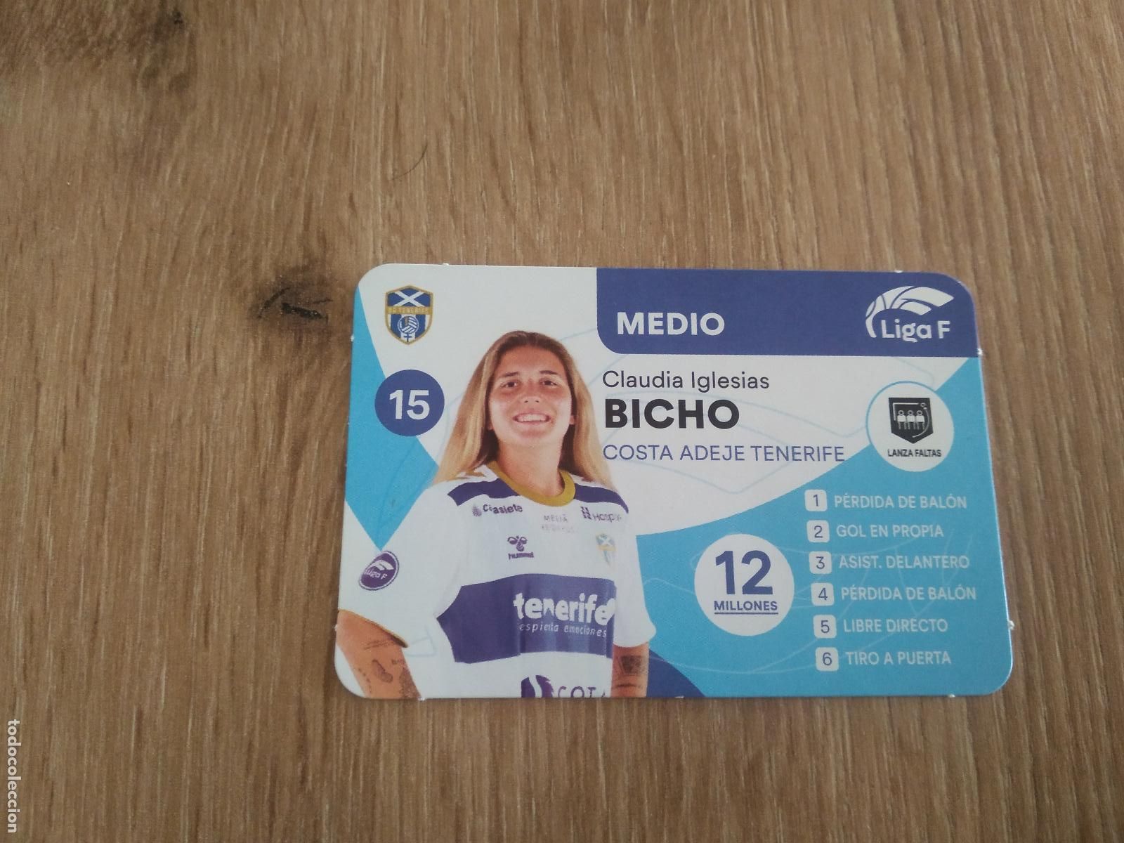 Cromos de F&uacute;tbol: CLAUDIA IGLESIAS BICHO TENERIFE CROMO FUTBOL FEMENINO 24-25 JUEGO DE LA LIGA F 2024-2025