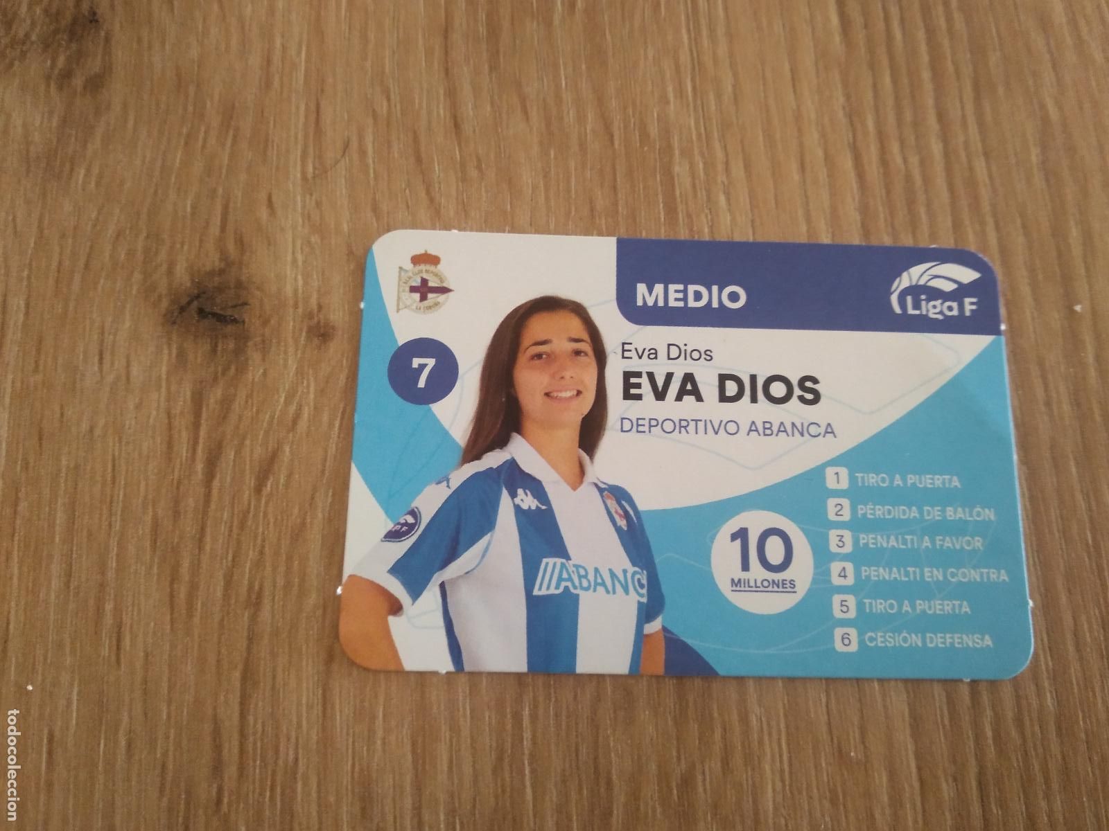 Cartes &agrave; collectionner de Football: EVA DIOS DEPORTIVO CORU&Ntilde;A CROMO FUTBOL FEMENINO 24-25 JUEGO DE LA LIGA F 2024-2025