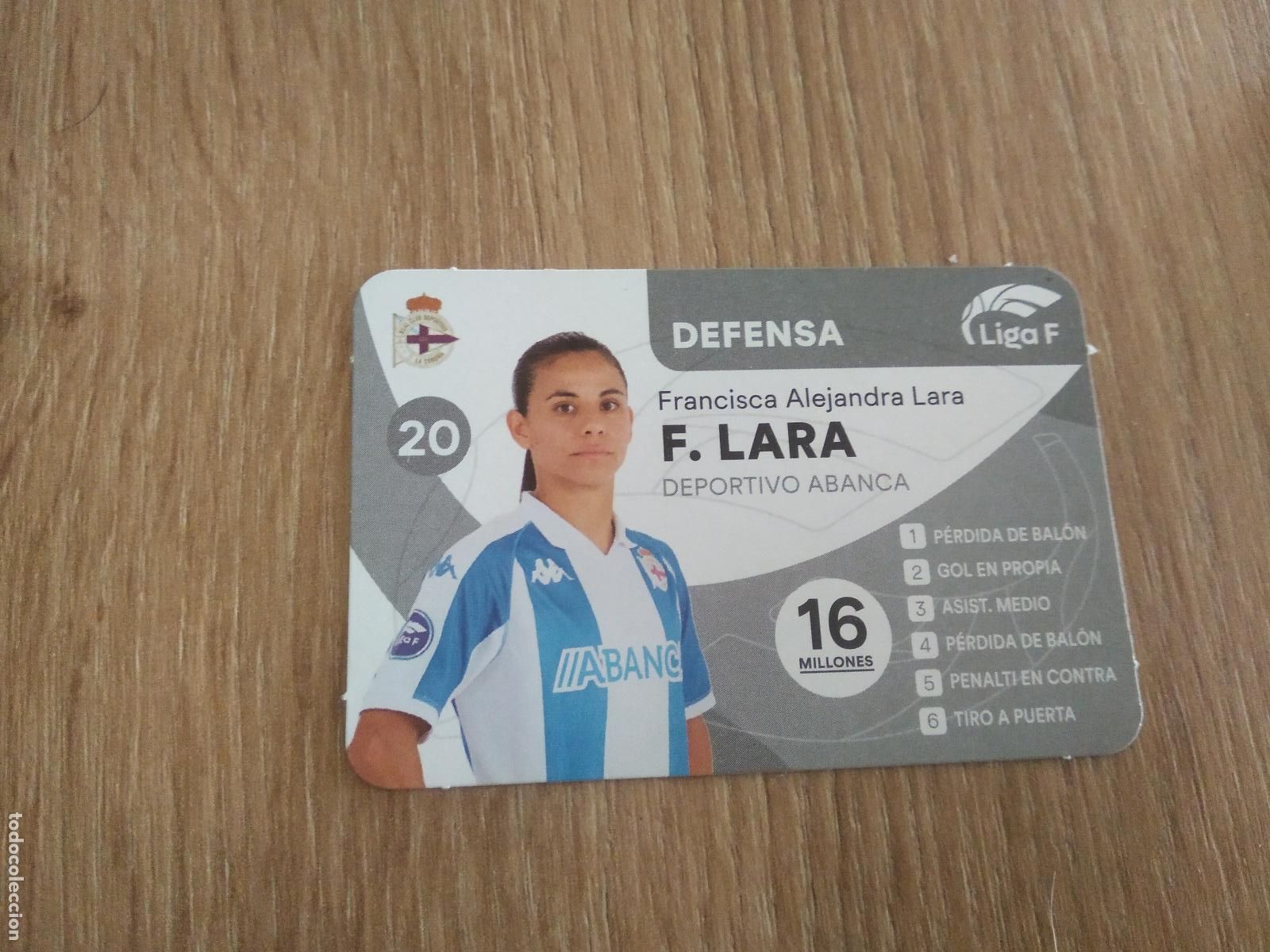 Cromos de F&uacute;tbol: PACHA FRANCISCA LARA DEPORTIVO CORU&Ntilde;A CROMO FUTBOL FEMENINO 24-25 JUEGO DE LA LIGA F 2024-2025