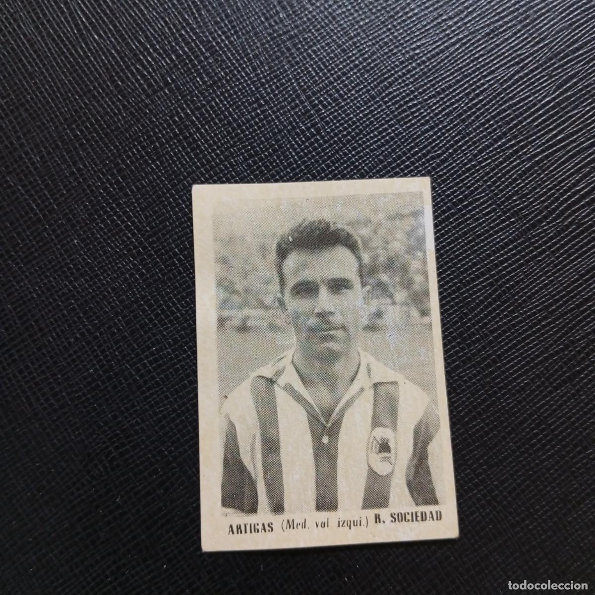 Cromos de F&uacute;tbol: ARTIGAS REAL SOCIEDAD BRUGUERA ASES DEL FUTBOL 1951 1952 CROMO 51 52 - SIIN PEGAR - A32 PG53