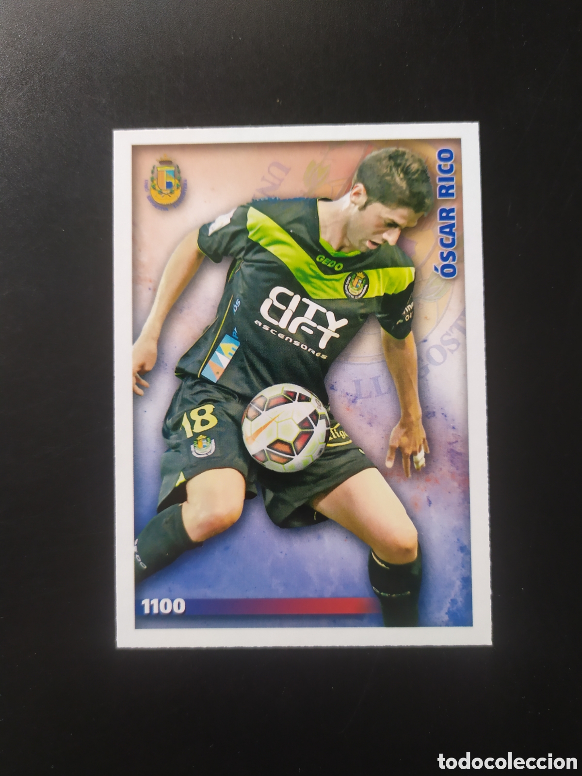 Cromos de Futebol: Mundicromo fichas Liga 2014 2015 14 15 Oscar Rico n&deg; 1100 Llagostera