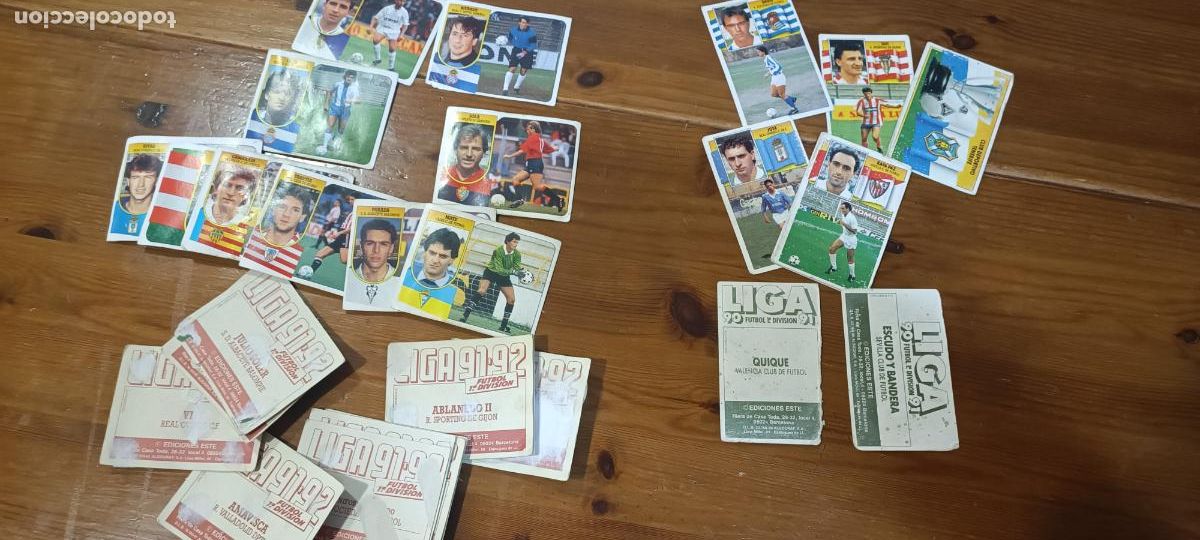 Cromos de Futebol: LOTE CROMOS 23 de temporada 91 92 Y 9 cromos de 90 Y 91 DESPEGADOS CON DEFECTOS LOS DE LA FOTO