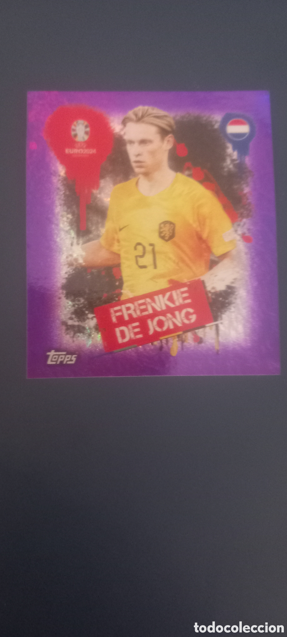 Cromos de F&uacute;tbol: De Jong TOPPS EURO 2024 PARALELO