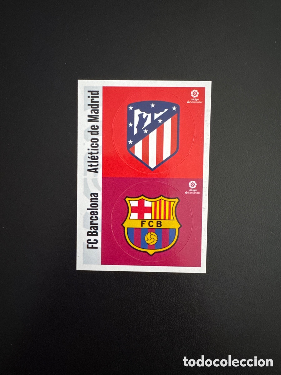 Cromos de F&uacute;tbol: ESCUDO BARCELONA ATL&Eacute;TICO DE MADRID LIGA ESTE 2020 2021