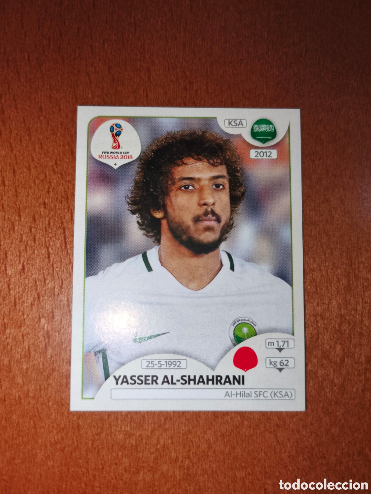 Cromos de F&uacute;tbol: Yasser Al-Shahrani n&deg;59 Fifa World Cup Rusia Russia 2018 Arabia Saud&iacute;ta