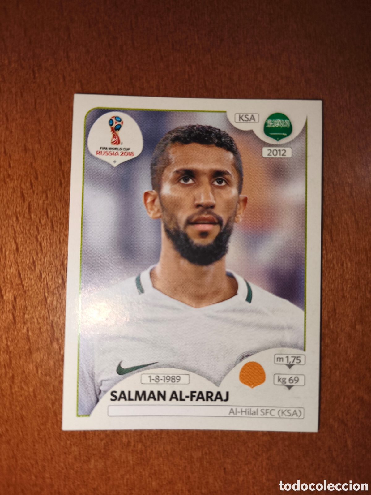 Figurine di Calcio: Salman Al-Faraj n&deg;63 Fifa World Cup Rusia Russia 2018 Arabia Saud&iacute;ta
