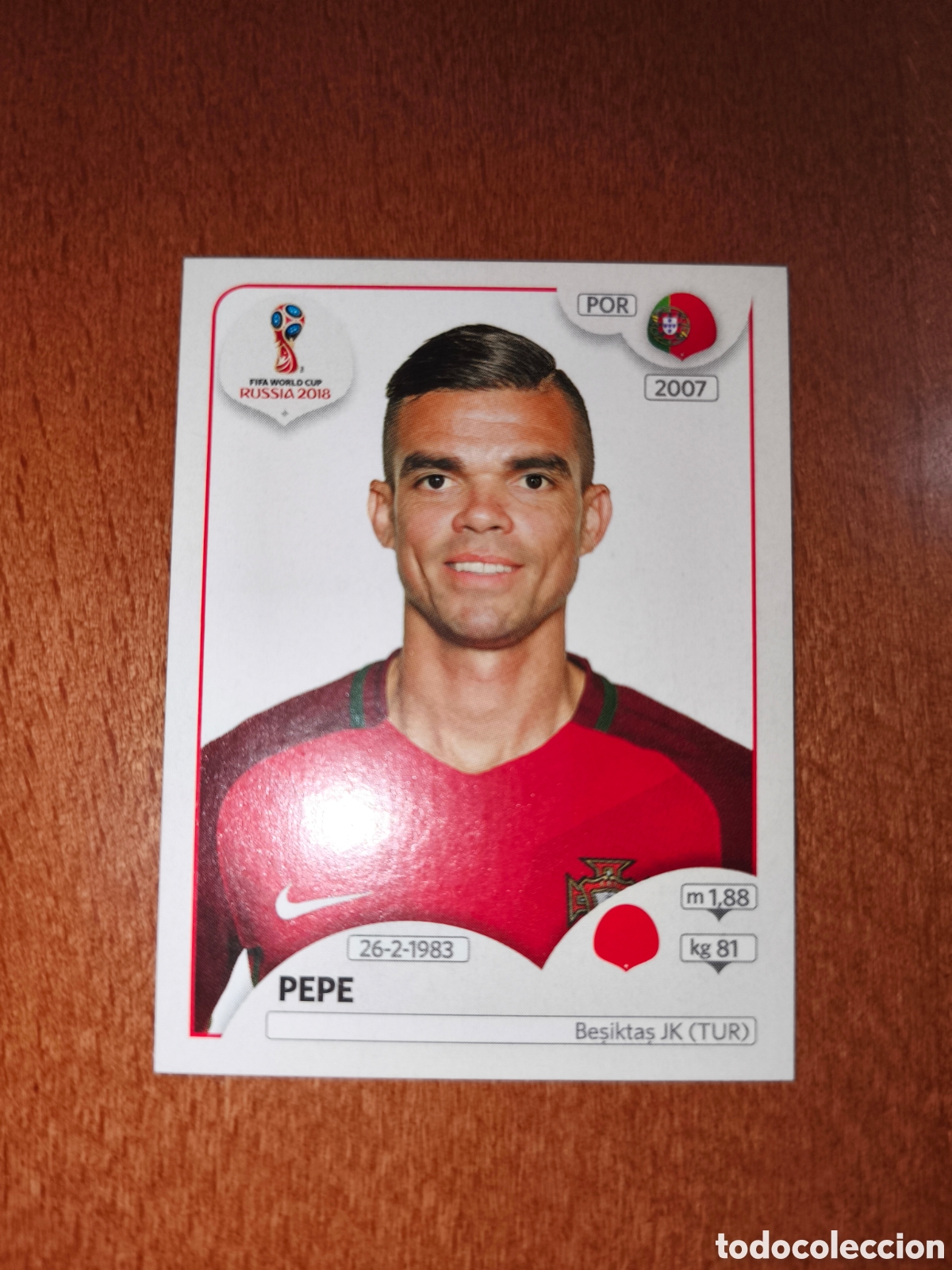 Cromos de F&uacute;tbol: Pepe n&deg;116 Fifa World Cup Rusia Russia 2018 Portugal