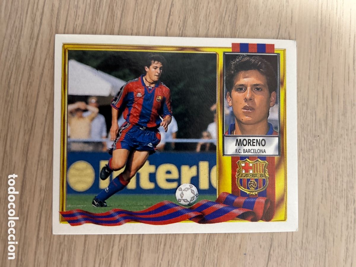 Cromos de F&uacute;tbol: MORENO BARCELONA FICHAJE 28 LIGA ESTE 1995 1996 95 96 NUNCA PEGADO SIN PEGAR