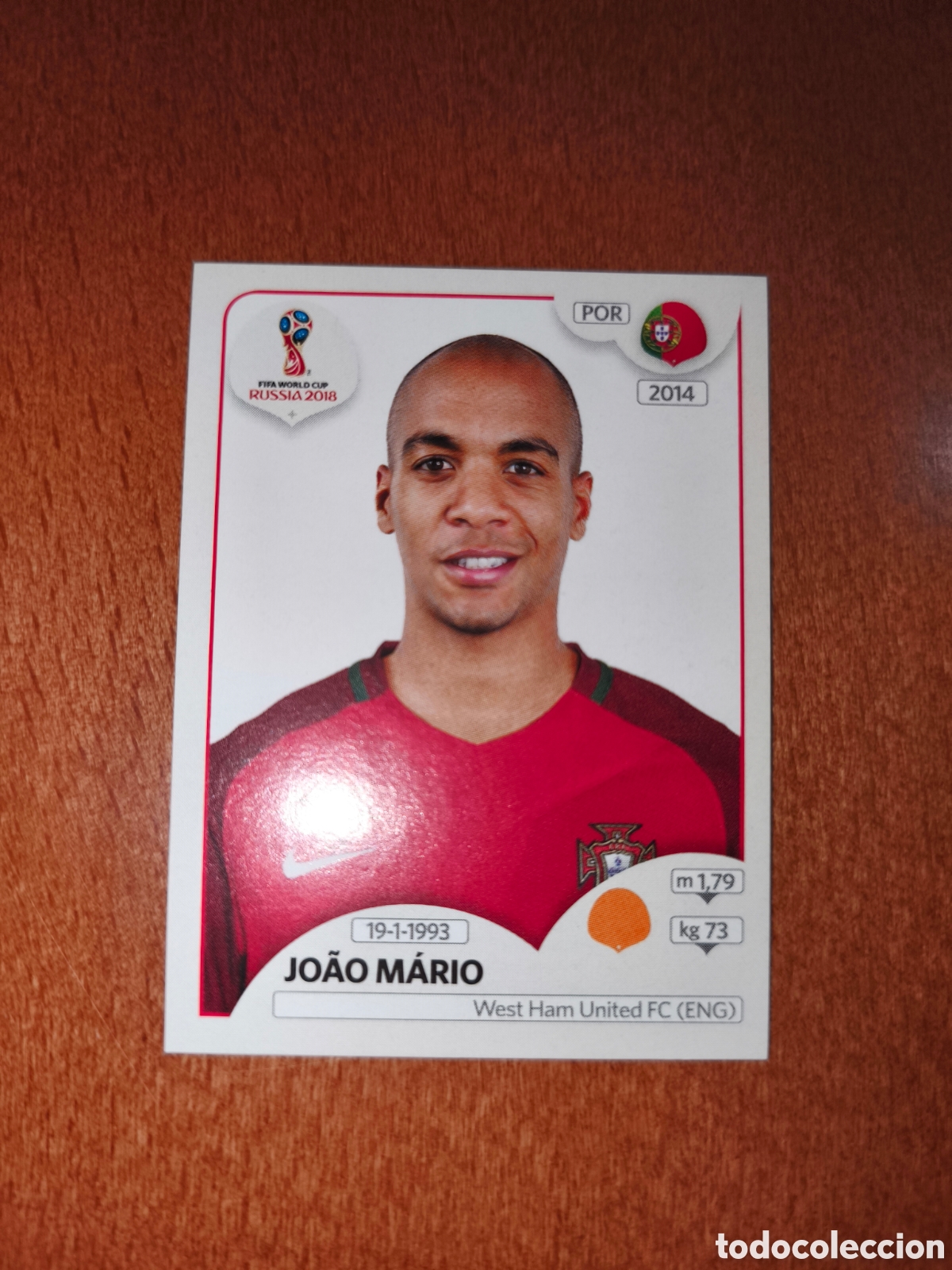 Cromos de F&uacute;tbol: Joao Mario n&deg;122 Fifa World Cup Rusia Russia 2018 Portugal