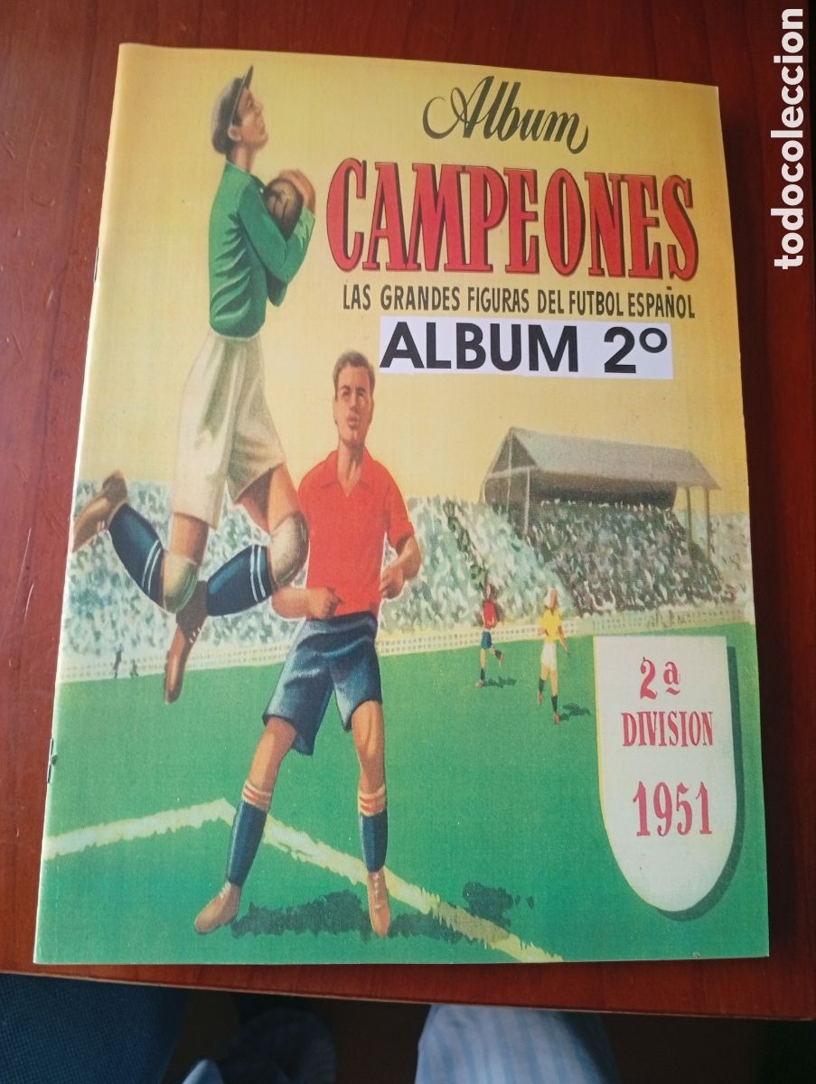 Cromos de F&uacute;tbol: FACSIMIL FASCIMIL ALBUM CROMOS FUTBOL BRUGUERA CAMPEONES SEGUNDA DIVISION ALBUM 2&ordm; 1951