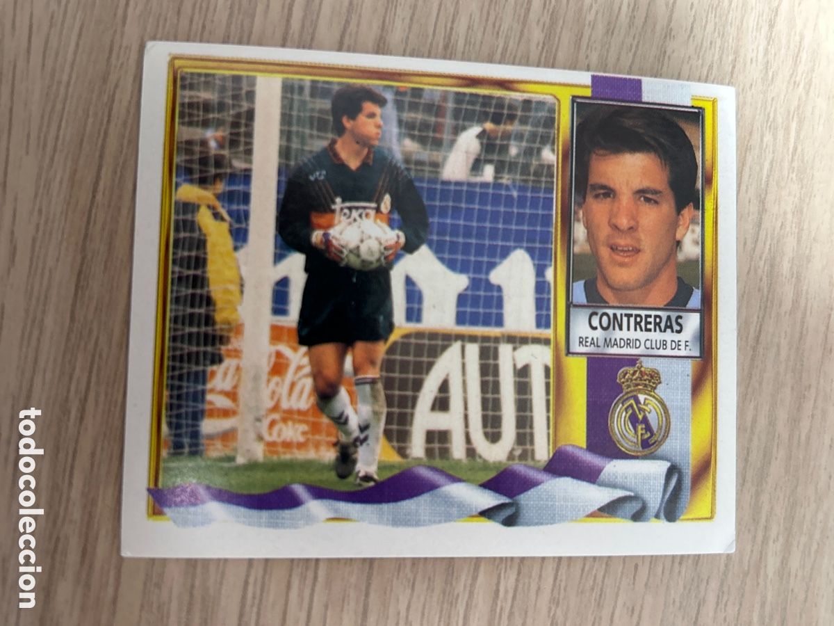 Cromos de F&uacute;tbol: CONTRERAS REAL MADRID LIGA ESTE 1995 1996 95 96 NUNCA PEGADO SIN PEGAR