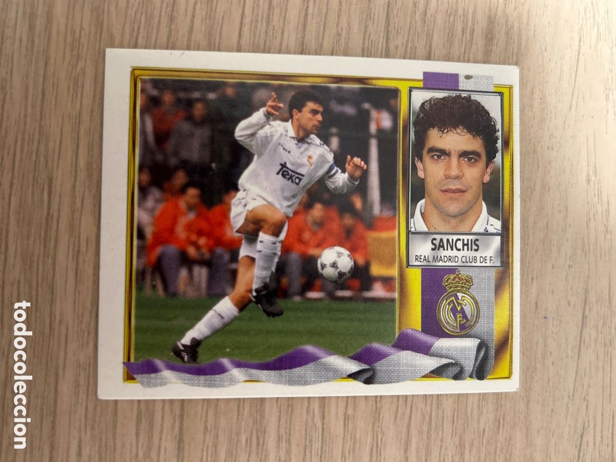 Cromos de F&uacute;tbol: SANCHIS REAL MADRID LIGA ESTE 1995 1996 95 96 NUNCA PEGADO SIN PEGAR