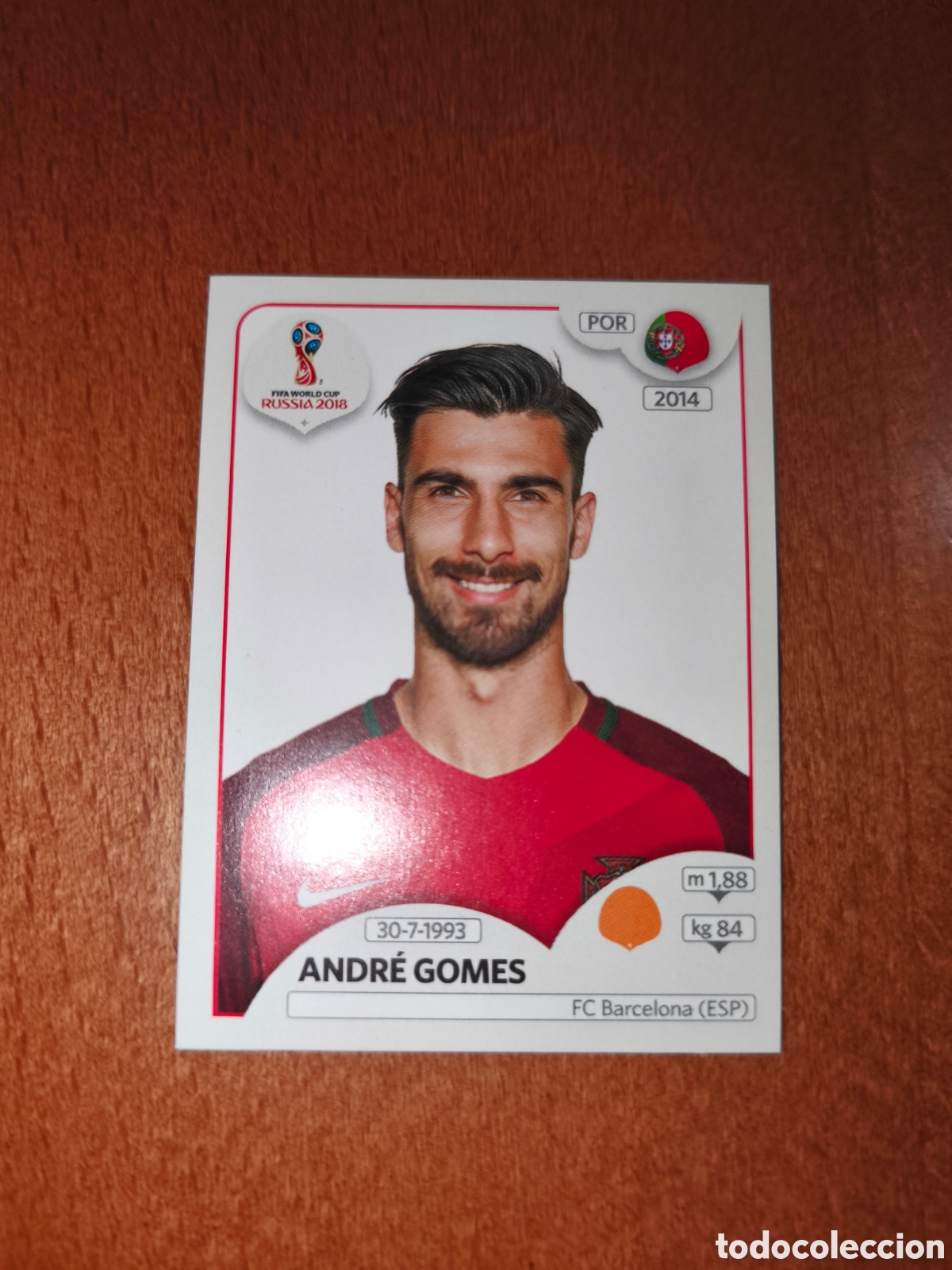 Cromos de F&uacute;tbol: Andr&eacute; Gomes n&deg;125 Fifa World Cup Rusia Russia 2018 Portugal
