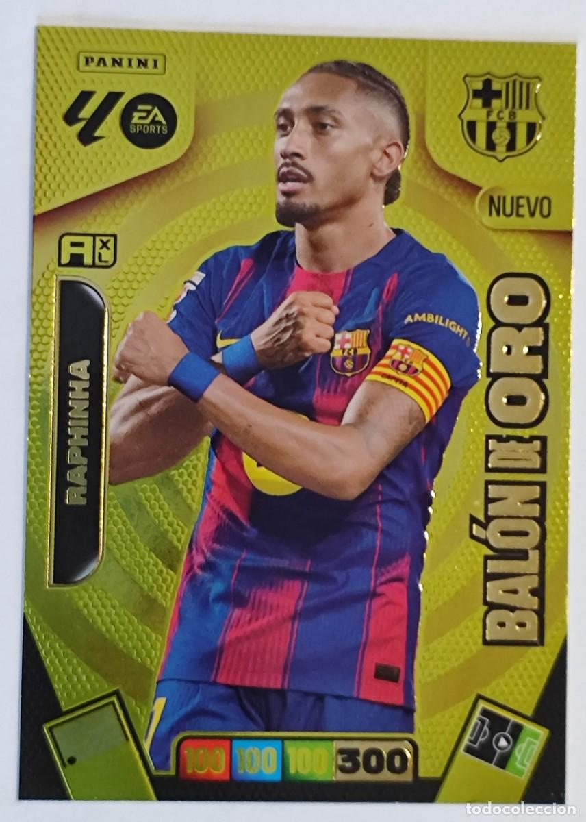 Football Stickers: ADRENALYN XL DREAM BOX 25/26 CARD BALON DE ORO RAPHINHA FC BARCELONA # PANINI