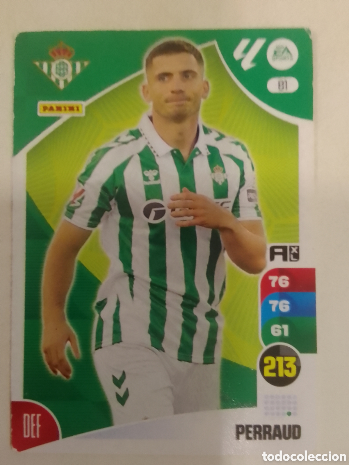 Cromos de F&uacute;tbol: Adrenalyn XL 2024-25 n&deg; 81 Perraud &bull; Betis.