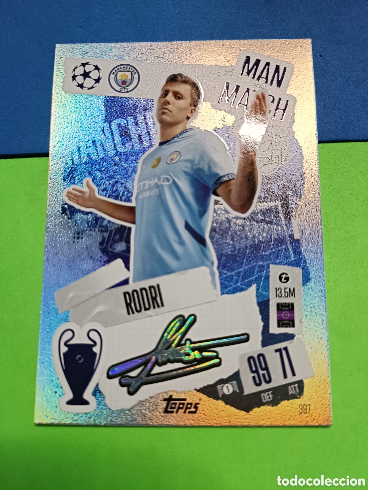 Cromos de F&uacute;tbol: Match Attax Topps 2024 2025 24 25 - Man of the Match 397 Rodri