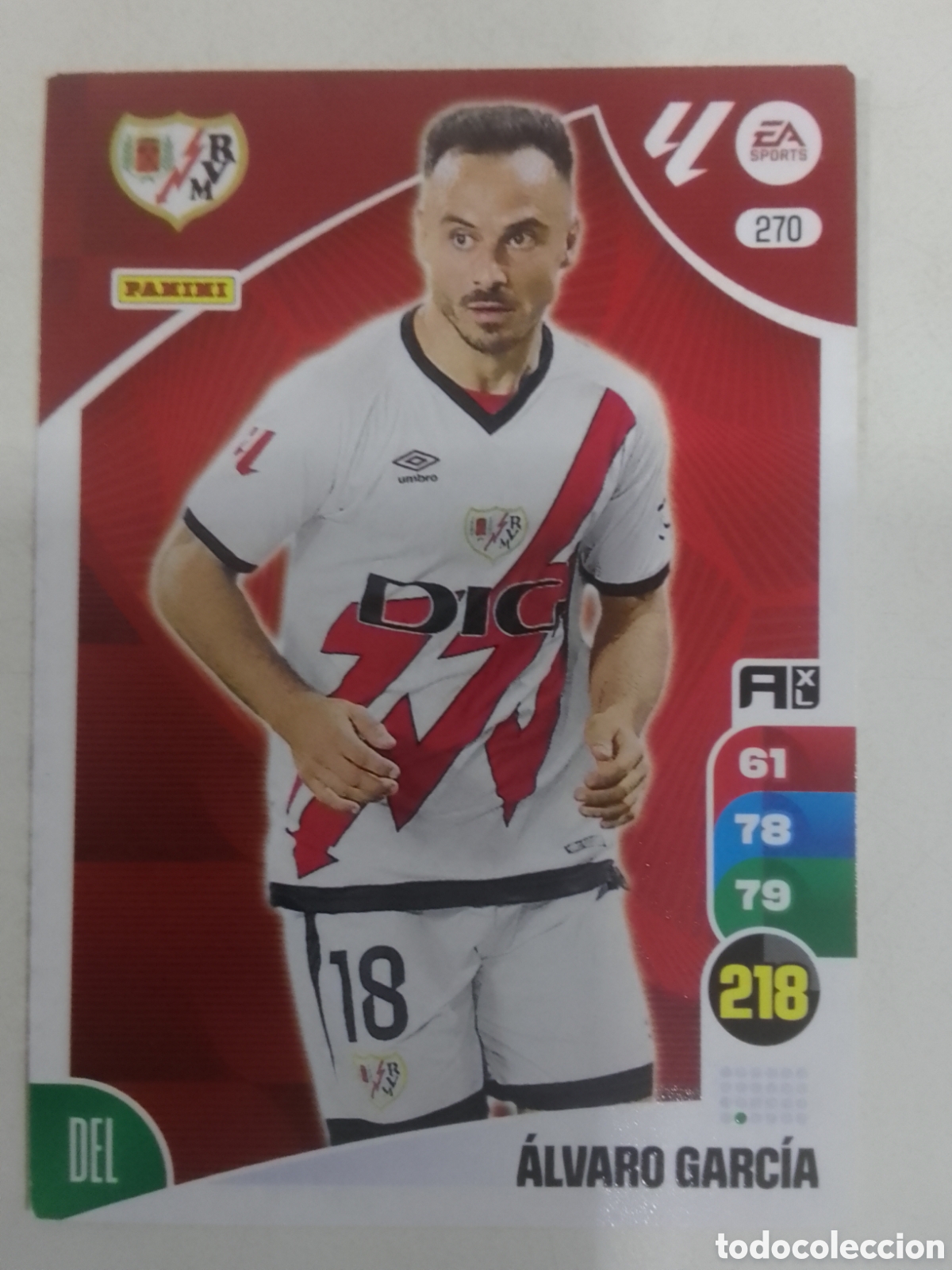 Cromos de F&uacute;tbol: Adrenalyn XL 2024-25 n&deg; 270 &Aacute;lvaro Garc&iacute;a &bull; Rayo Vallecano.