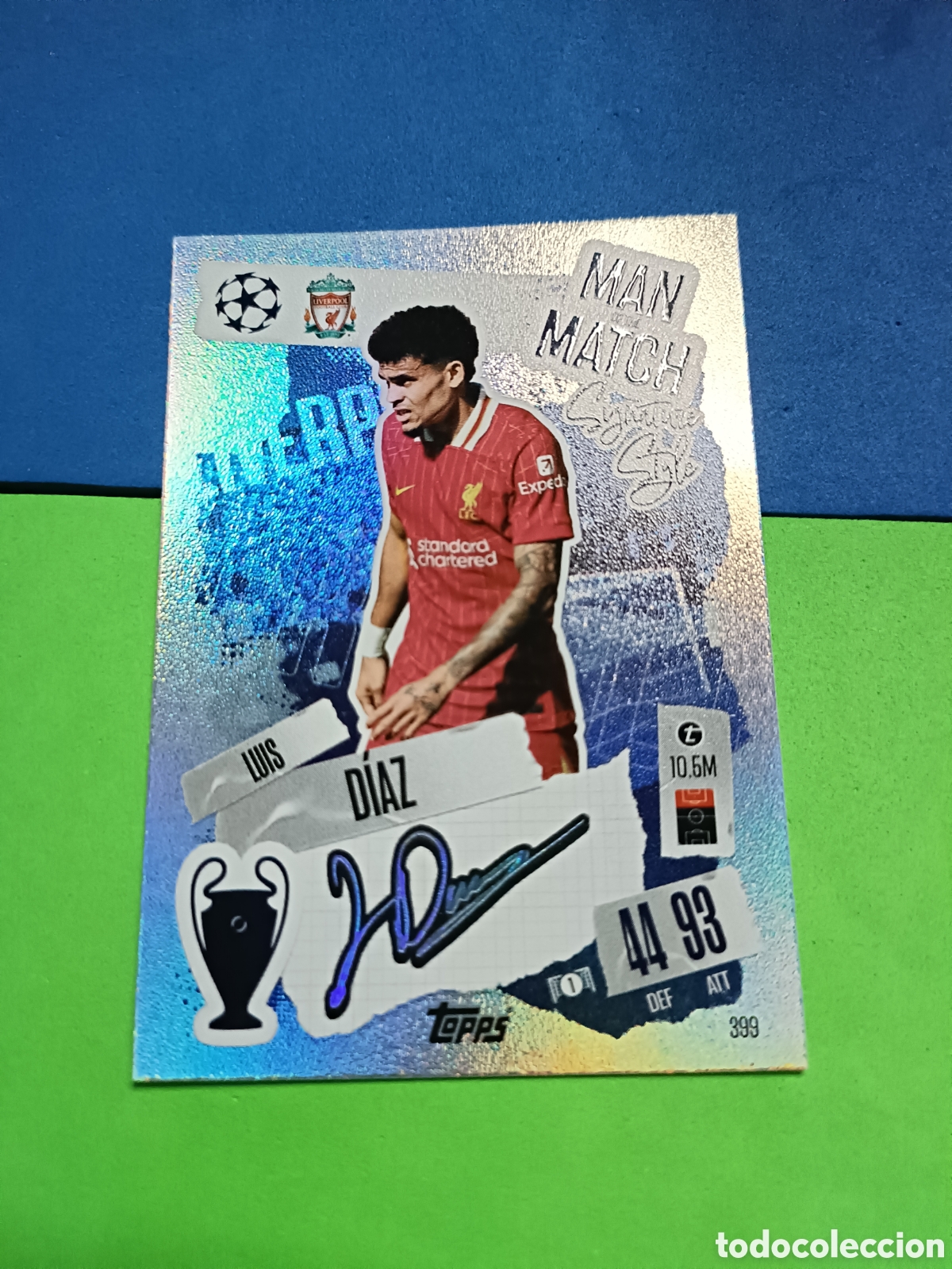 Football Stickers: Match Attax Topps 2024 2025 24 25 - Man of the Match 399 Luis Diaz