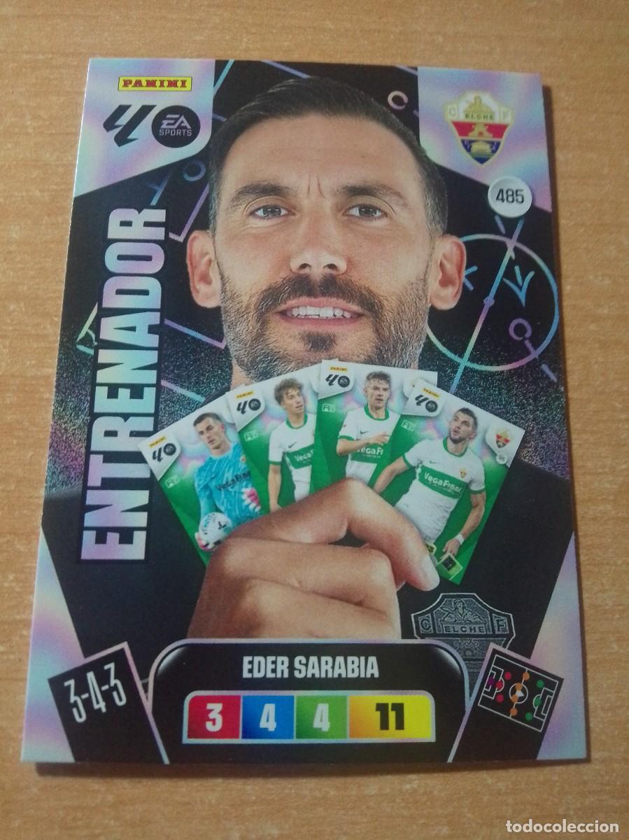 Cromos de F&uacute;tbol: 485 EDER SARABIA ENTRENADOR DEL ELCHE 25 26 ADRENALYN XL 2025 2026 NUEVO