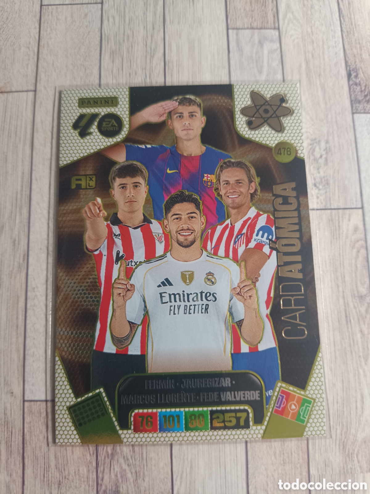 Football Stickers: 476 CARD ATOMICA FERMIN VALVERDE LLORENTE JAUREGIZAR ADRENALYN XL 2025 2026 PANINI 25 26