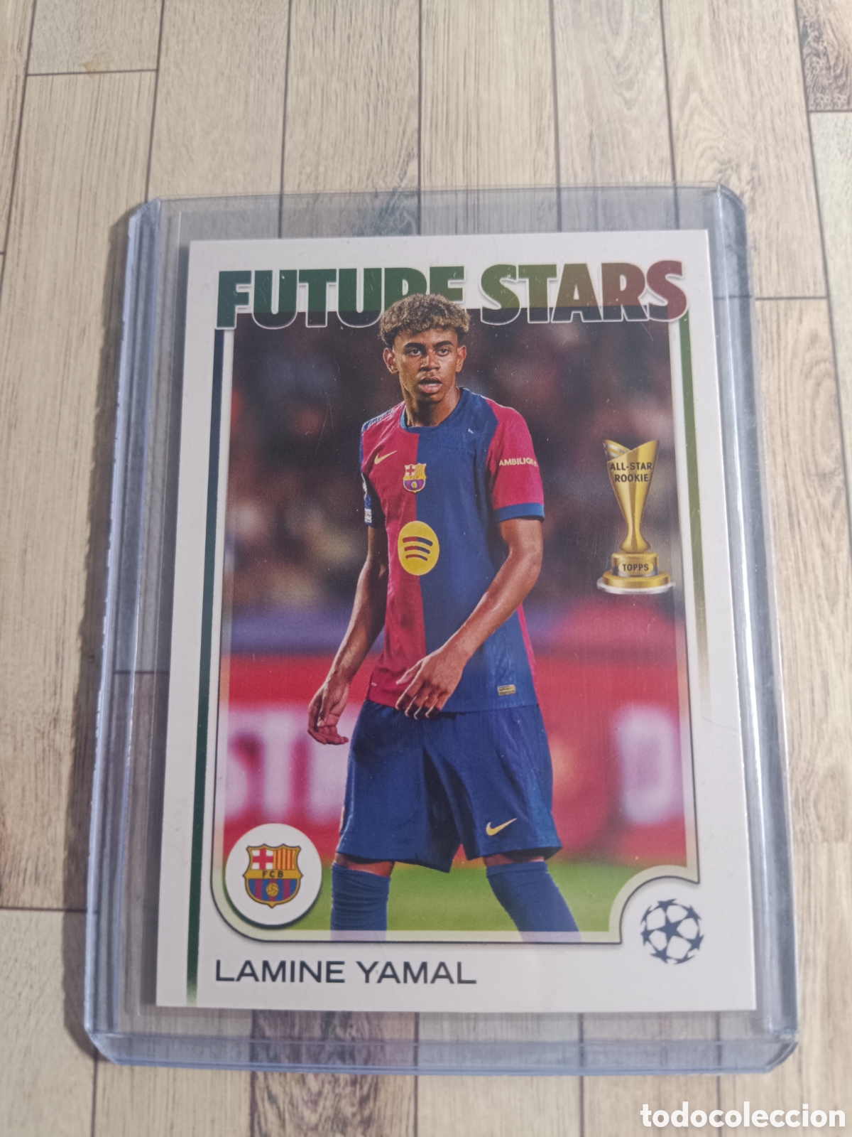 Football Stickers: 27 LAMINE YAMAL BARCELONA FUTURE STARS UCL FLAGSHIP 2024 2025 TOPPS 24 25