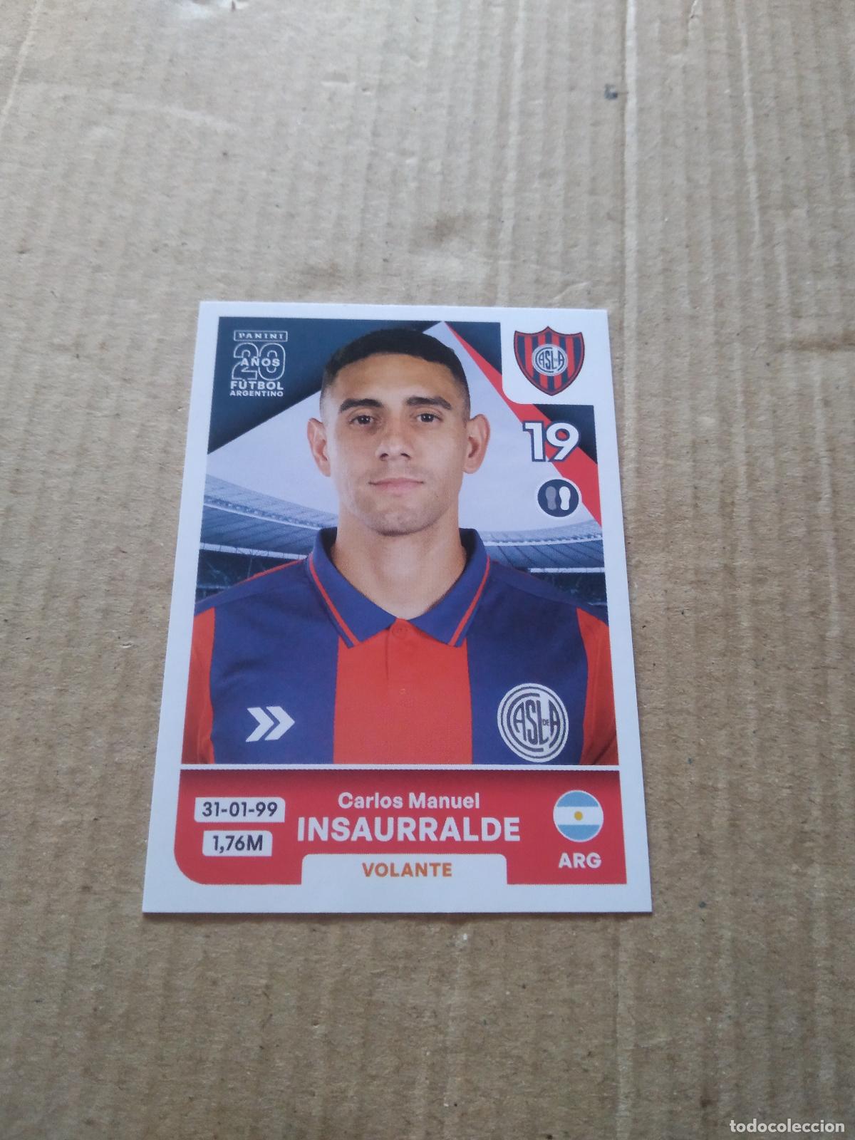 Cromos de F&uacute;tbol: SLO 9 CARLOS MANUEL INSAURRALDE SAN LORENZO CROMO FUTBOL ARGENTINO PANINI LIGA ARGENTINA 2025