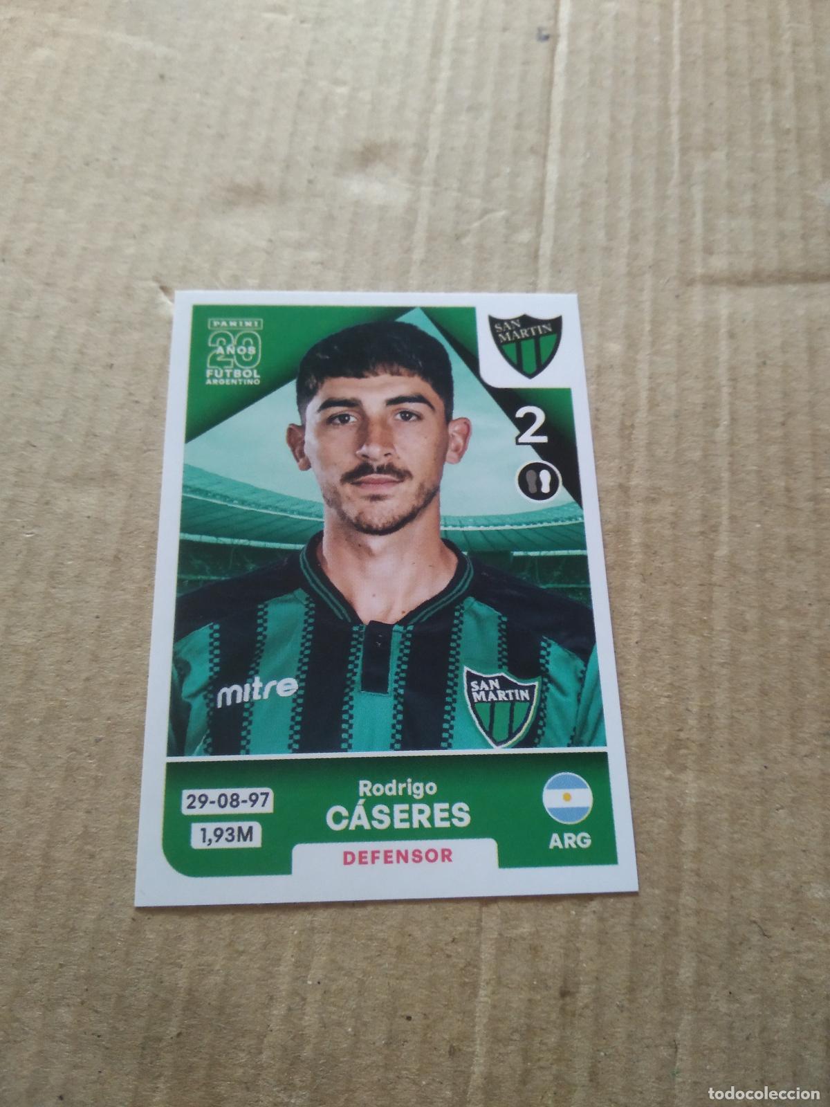 Cromos de F&uacute;tbol: SMA 4 RODRIGO CASERES SAN MARTIN CROMO FUTBOL ARGENTINO PANINI LIGA ARGENTINA 2025