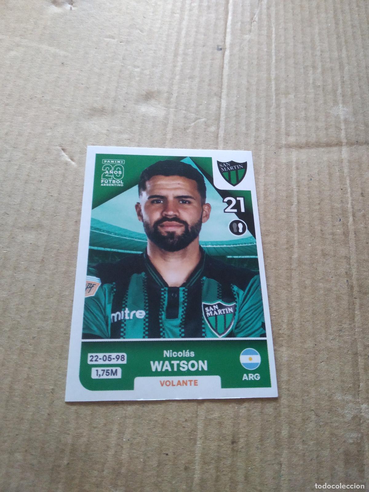 Cromos de F&uacute;tbol: SMA 11 NICOLAS WATSON SAN MARTIN CROMO FUTBOL ARGENTINO PANINI LIGA ARGENTINA 2025