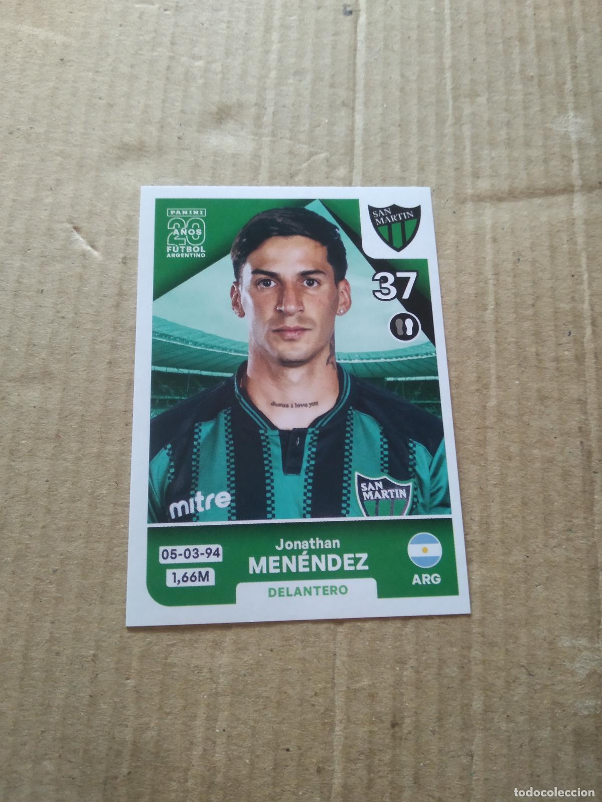 Cromos de F&uacute;tbol: SMA 13 JONATHAN MENENDEZ SAN MARTIN CROMO FUTBOL ARGENTINO PANINI LIGA ARGENTINA 2025
