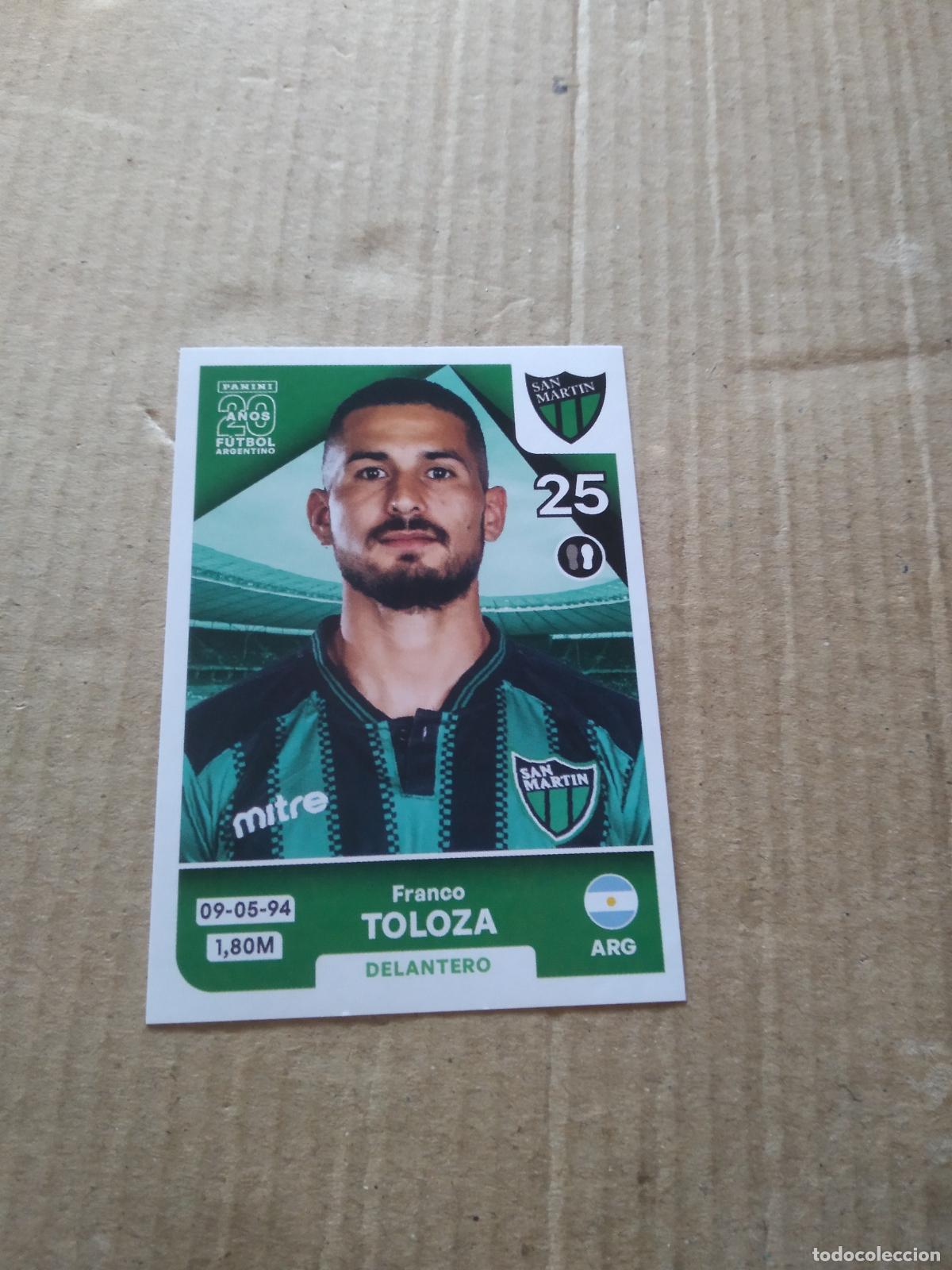 Cromos de F&uacute;tbol: SMA 15 FRANCO TOLOZA SAN MARTIN CROMO FUTBOL ARGENTINO PANINI LIGA ARGENTINA 2025