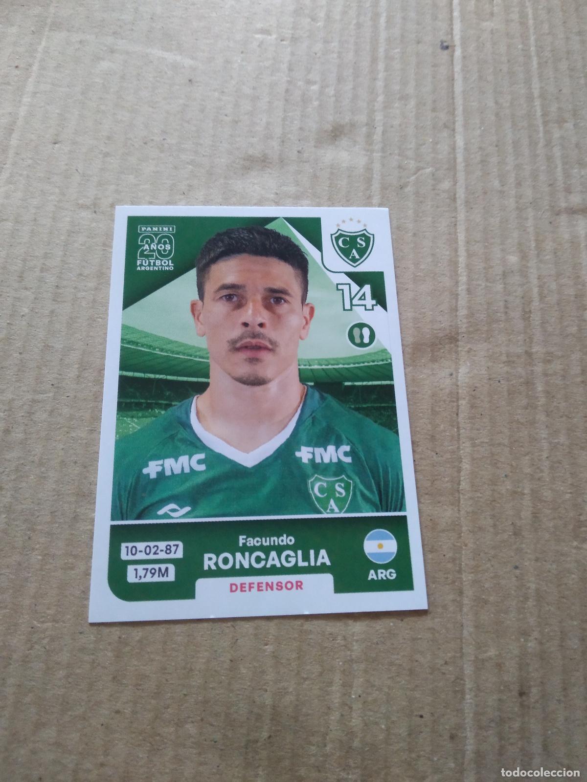 Cromos de F&uacute;tbol: SAR 7 FACUNDO RONCAGLIA SARMIENTO DE JUNIN CROMO FUTBOL ARGENTINO PANINI LIGA ARGENTINA 2025