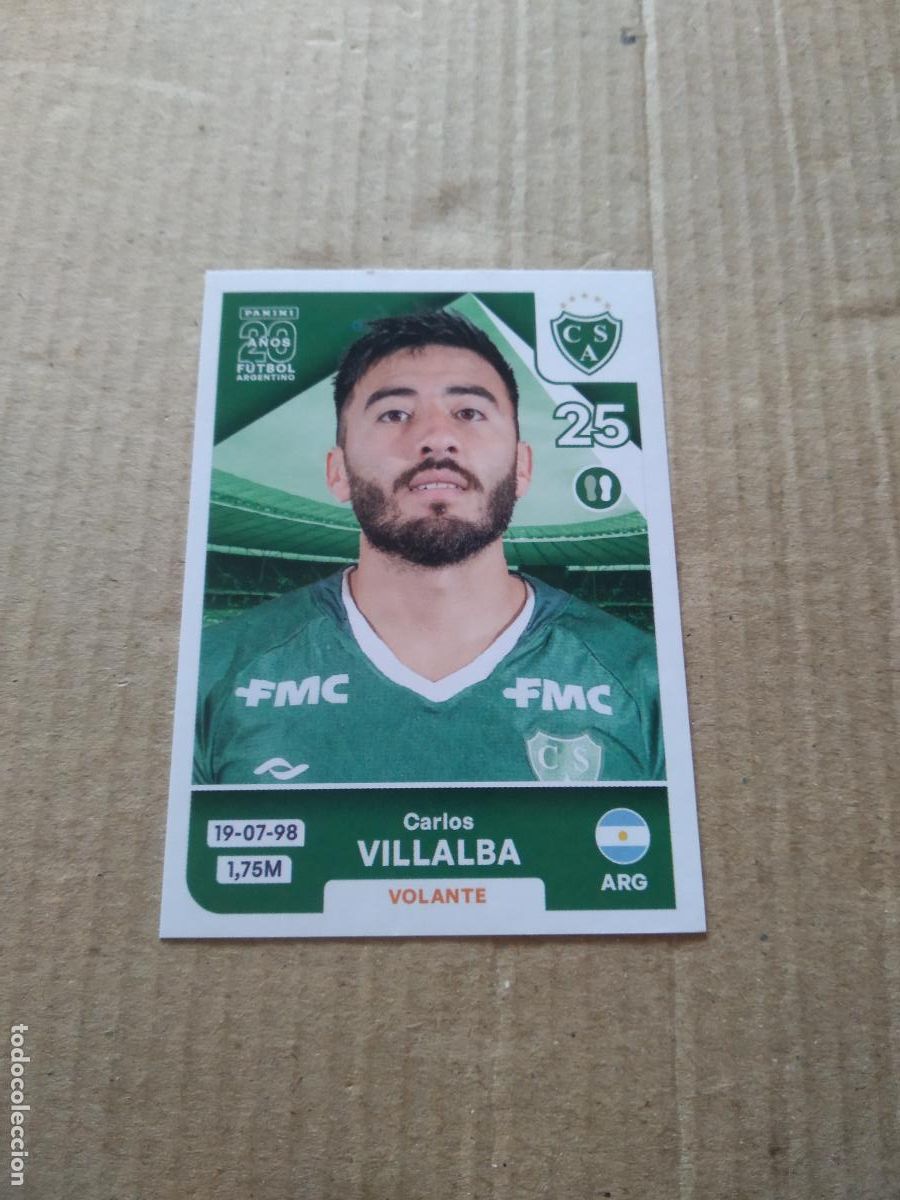 Cromos de F&uacute;tbol: SAR 11 CARLOS VILLALBA SARMIENTO DE JUNIN CROMO FUTBOL ARGENTINO PANINI LIGA ARGENTINA 2025