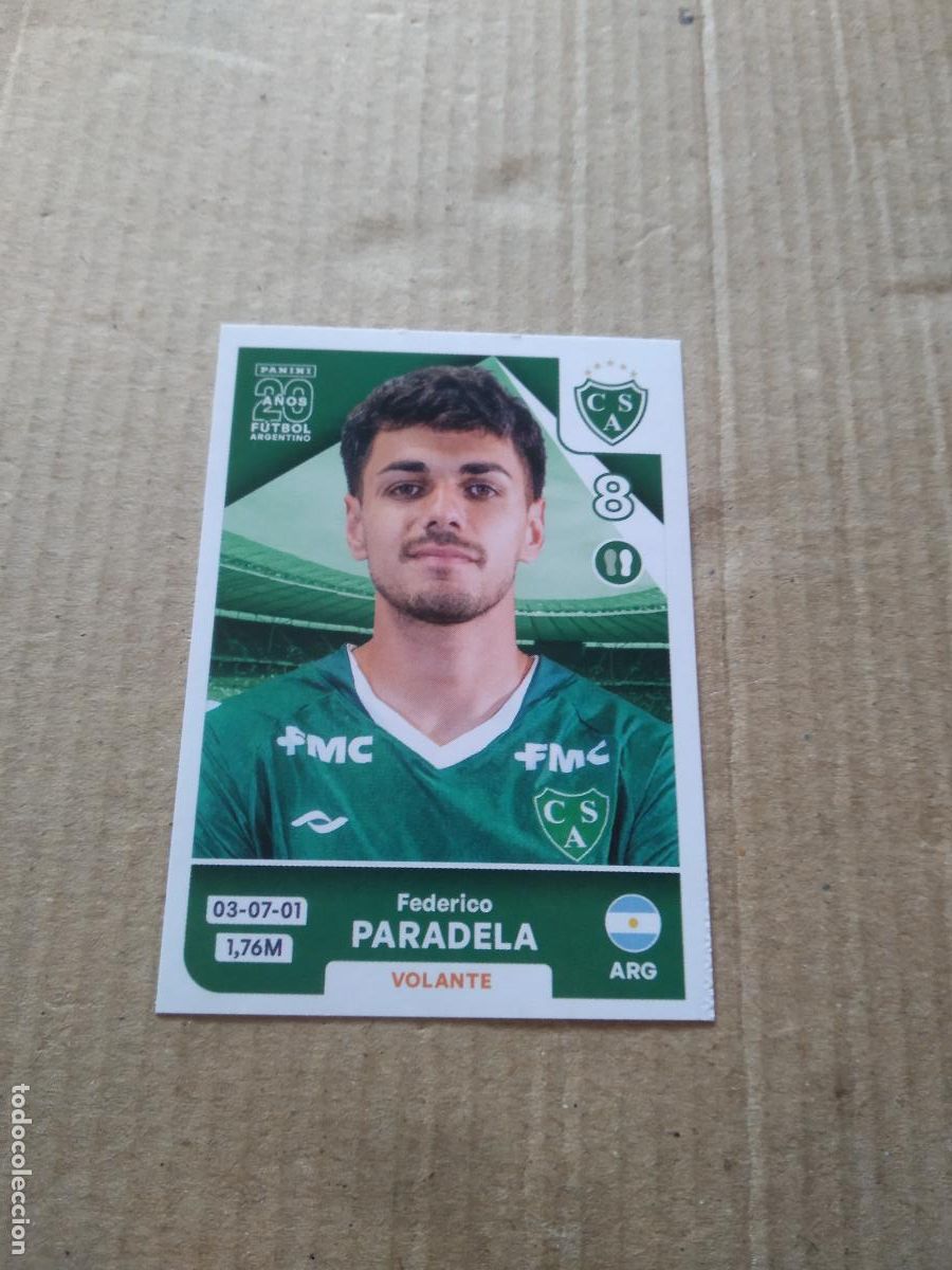 Cromos de F&uacute;tbol: SAR 12 FEDERICO PARADELA SARMIENTO DE JUNIN CROMO FUTBOL ARGENTINO PANINI LIGA ARGENTINA 2025