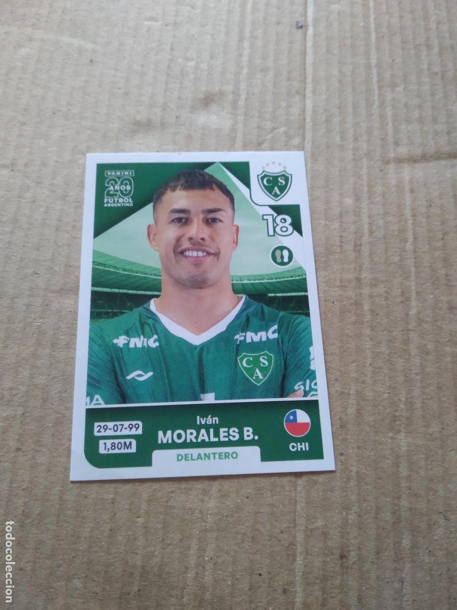 Cromos de F&uacute;tbol: SAR 14 IVAN MORALES B. SARMIENTO DE JUNIN CROMO FUTBOL ARGENTINO PANINI LIGA ARGENTINA 2025