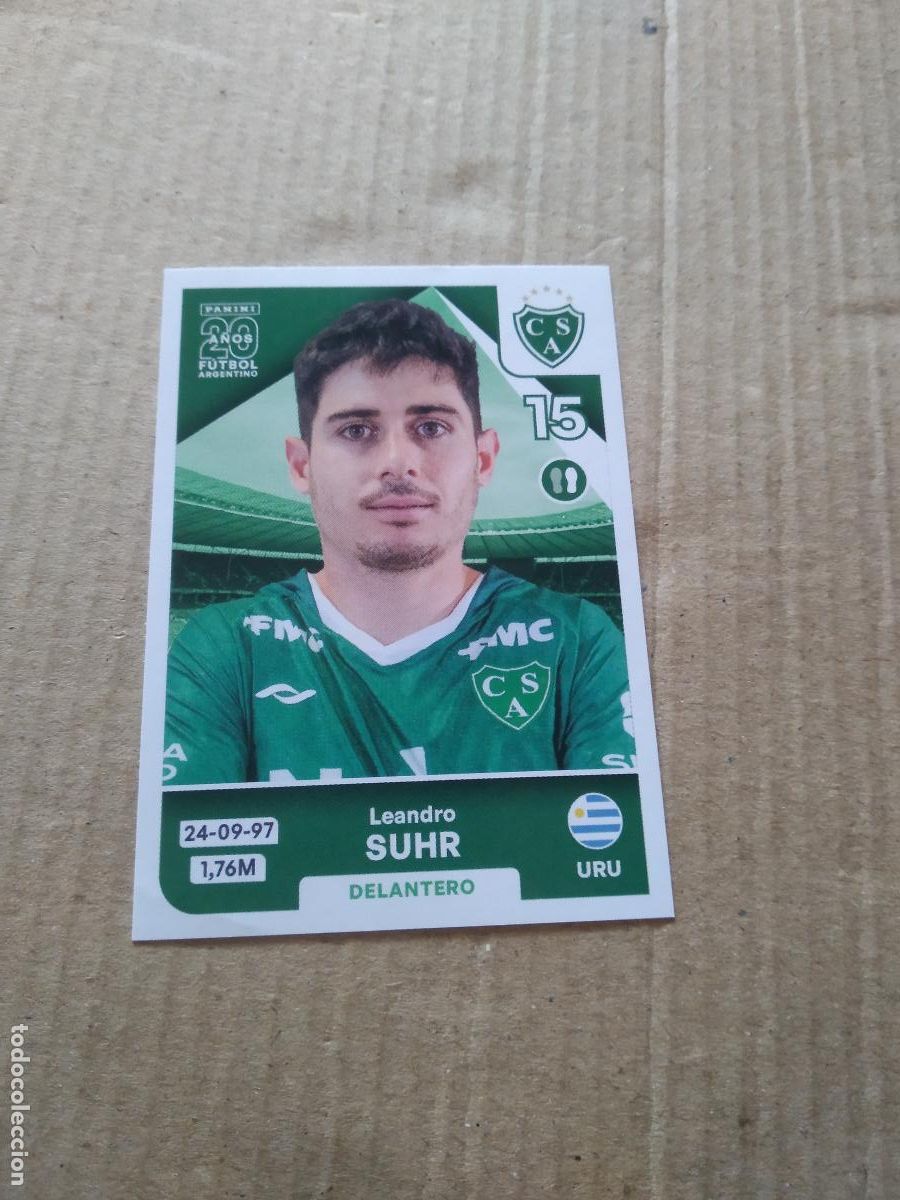 Cromos de F&uacute;tbol: SAR 15 LEANDRO SUHR SARMIENTO DE JUNIN CROMO FUTBOL ARGENTINO PANINI LIGA ARGENTINA 2025