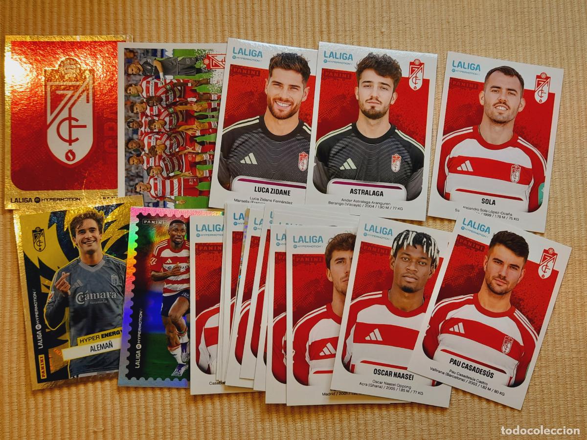Cromos de F&uacute;tbol: LOTE 23 CROMOS GRANADA CF (EQUIPO COMPLETO) LIGA HYPERMOTION 25-26 2025 2026 (SEGUNDA DIVISION)