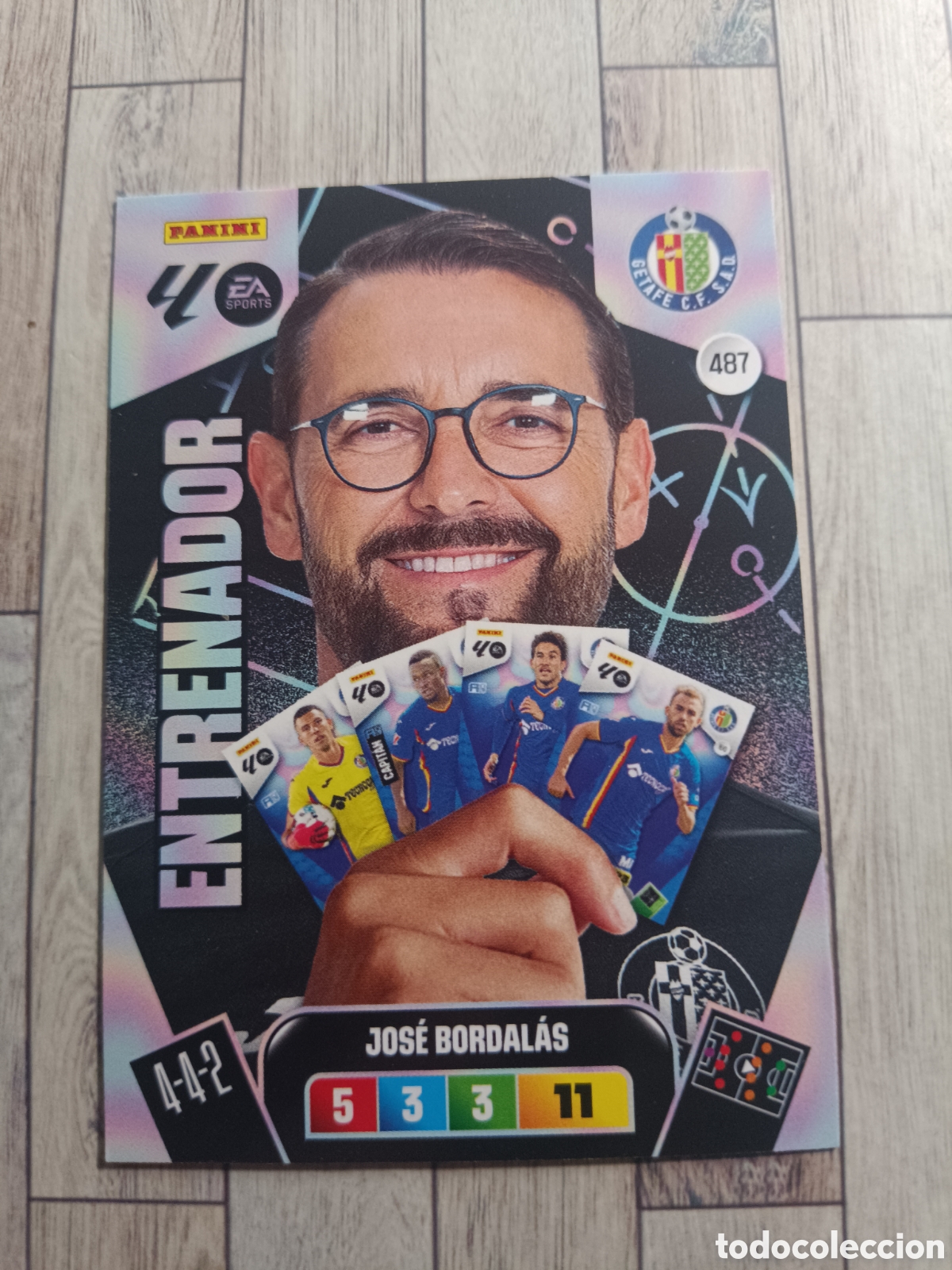 Cromos de F&uacute;tbol: 487 BORDALAS ENTRENADOR GETAFE ADRENALYN XL 2025 2026 PANINI 25 26