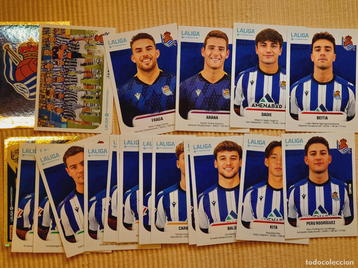 Cromos de F&uacute;tbol: LOTE 22 CROMOS REAL SOCIEDAD B (EQUIPO COMPLETO) LIGA HYPERMOTION 25-26 2025 2026 (SEGUNDA DIVISION)