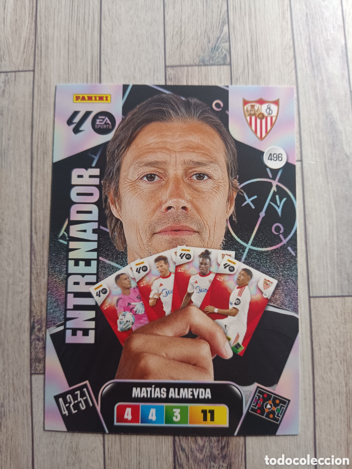 Cromos de F&uacute;tbol: 496 MATYAS ALMEIDA ENTRENADOR SEVILLA ADRENALYN XL 2025 2026 PANINI 25 26