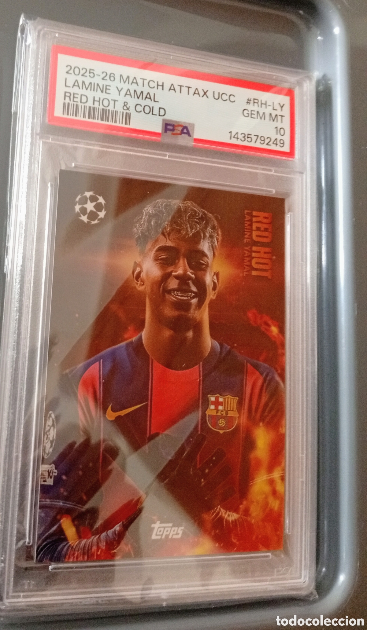 Cromos de F&uacute;tbol: Lam&iacute;ne yamal Red Hot PSA 10