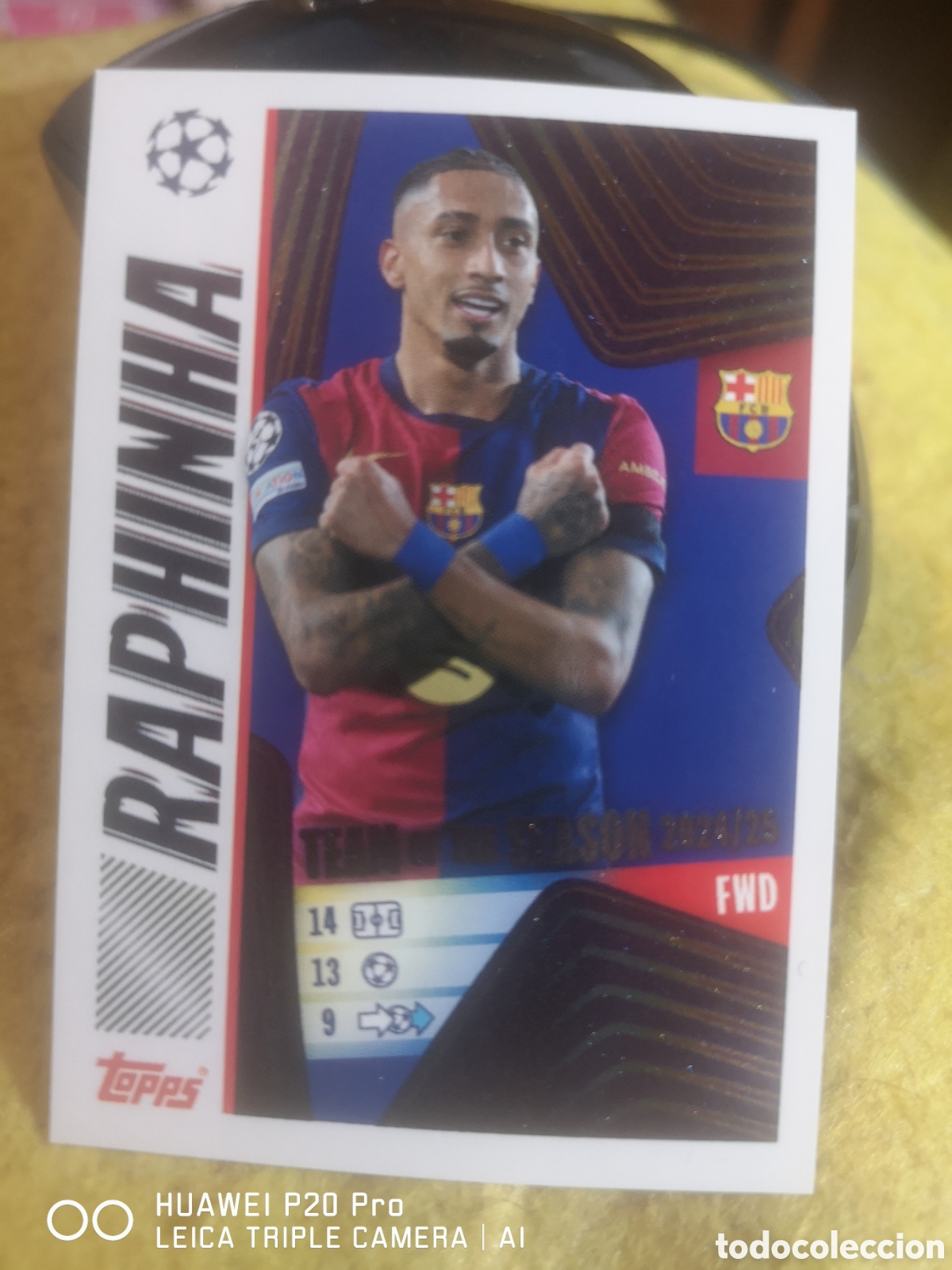 Cromos de F&uacute;tbol: STICKER CHAMPIONS LEAGUE 2025/26 TEAM OF THE SEASON 12 - RAPHINHA - BARCELONA
