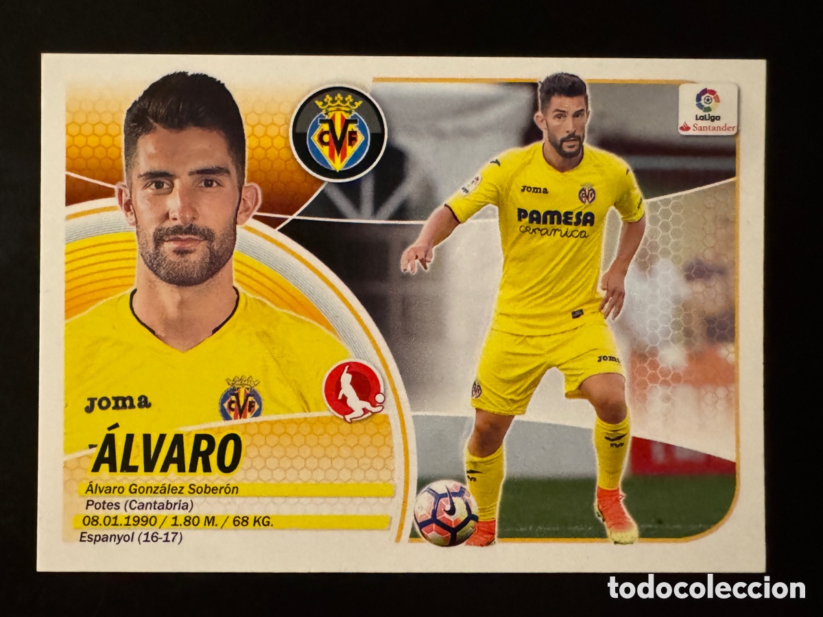 Cromos de F&uacute;tbol: &Aacute;lvaro Fichaje 49 Villarreal Liga Este 2016/17
