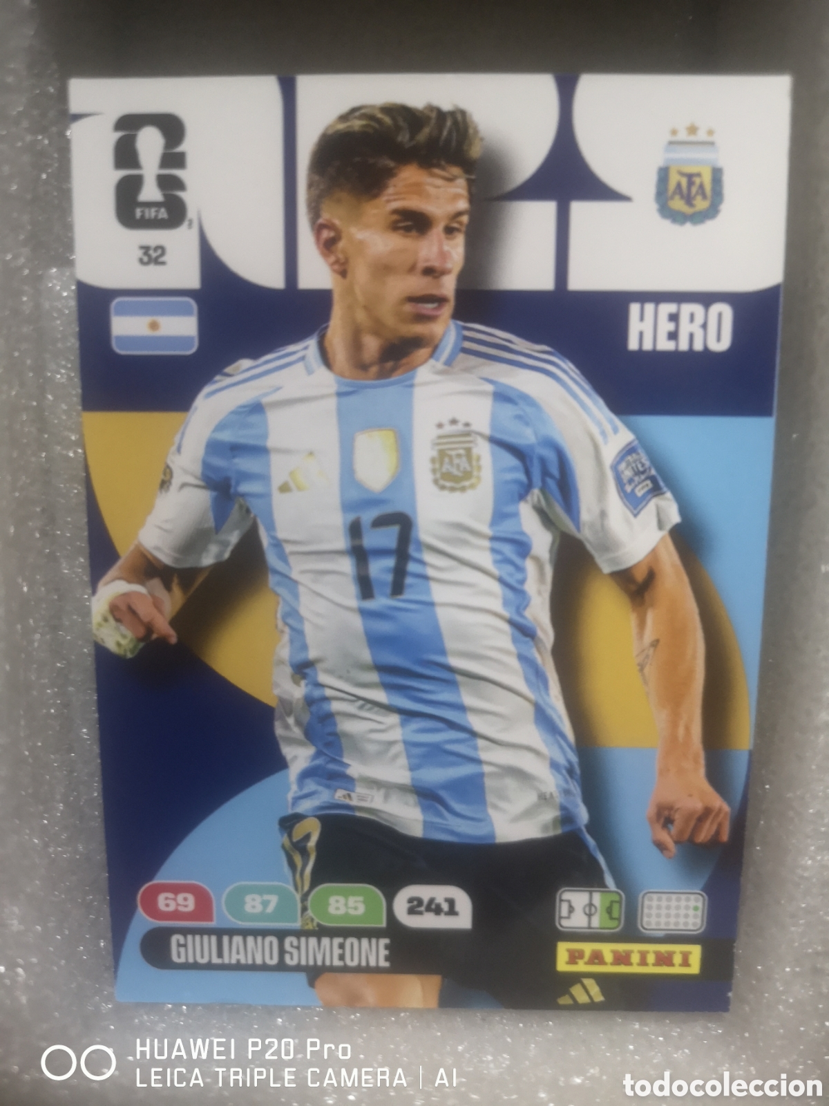 Cromos de F&uacute;tbol: 32 GIULIANO SIMEONE ADRENALYN FIFA WORLD CUP 2026 ARGENTINA