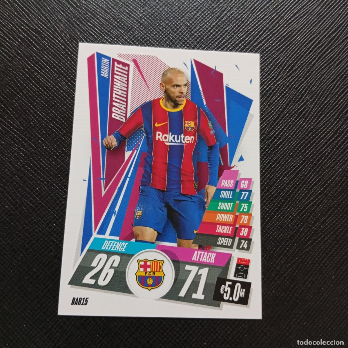 Cromos de F&uacute;tbol: BRAITHWAITE BARCELONA TOPPS MATCH ATTAX 2020 2021 CROMO 20 21 FUTBOL - (MD01/02-3) PG48