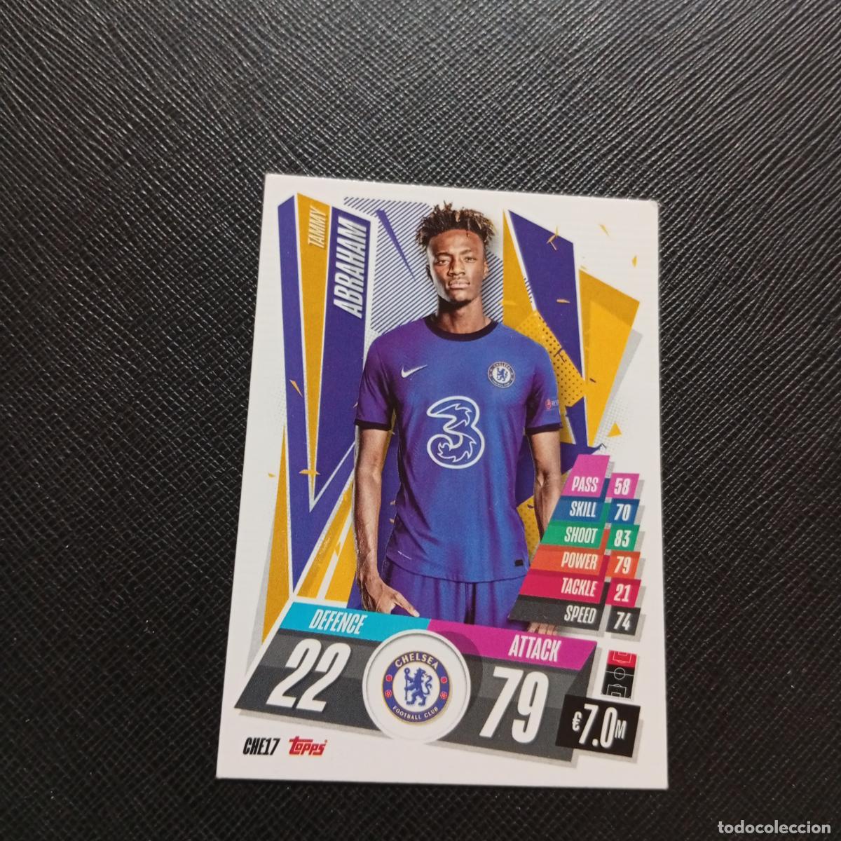 Cartes &agrave; collectionner de Football: ABRAHAM CHELSEA TOPPS MATCH ATTAX 2020 2021 CROMO 20 21 FUTBOL - (MD01/02-3) PG50