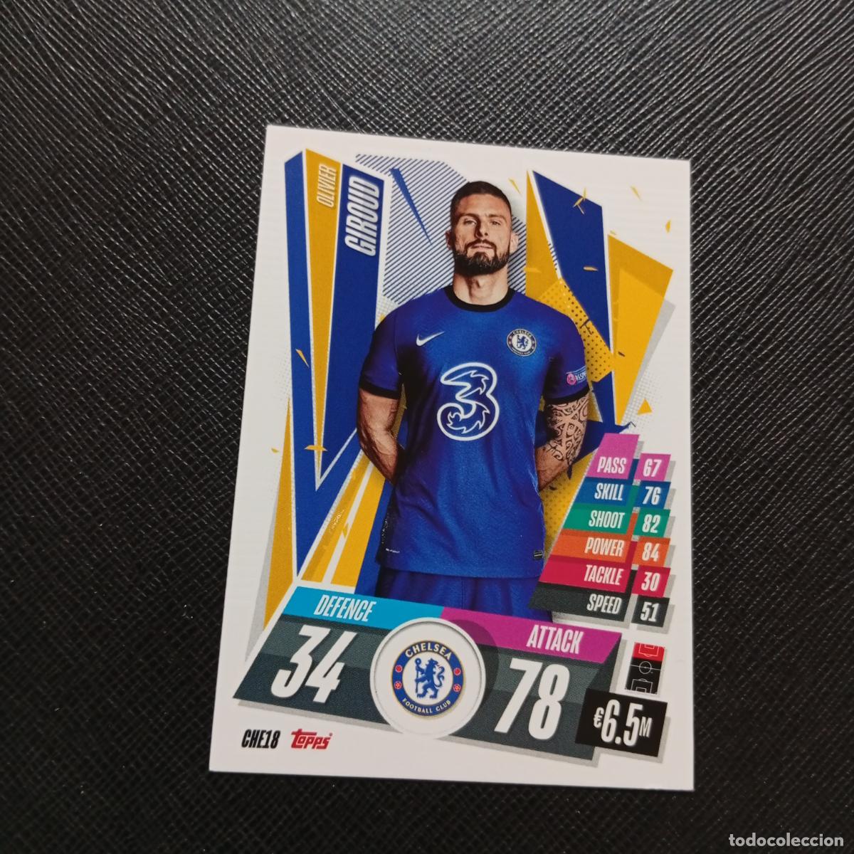 Cartes &agrave; collectionner de Football: GIROUD CHELSEA TOPPS MATCH ATTAX 2020 2021 CROMO 20 21 FUTBOL - (MD01/02-3) PG51