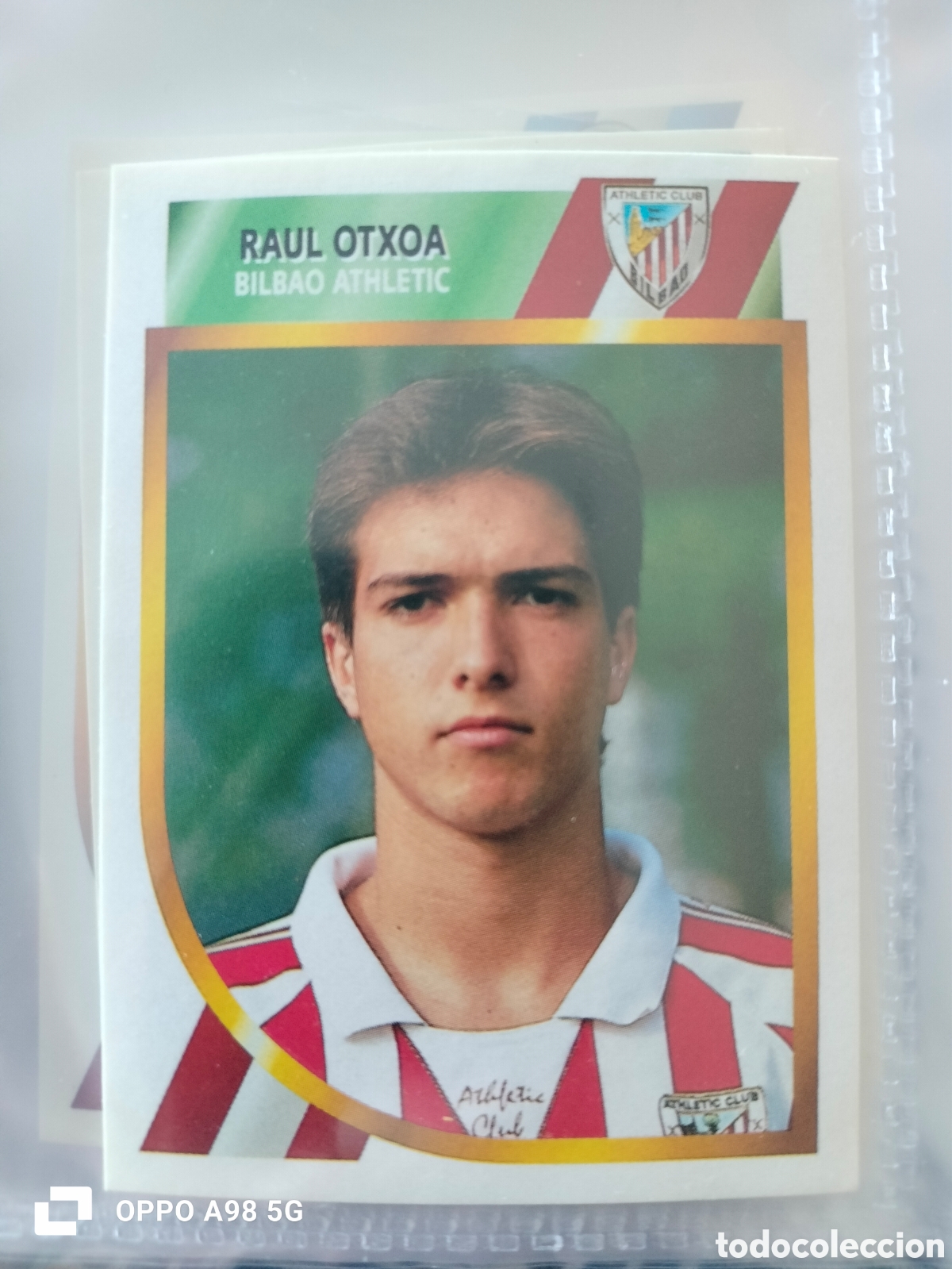 Figurine di Calcio: Cromo Ra&uacute;l Otxoa Bilbao Athletic segunda divisi&oacute;n Ediciones Este liga temporada 94 95 1994 1995