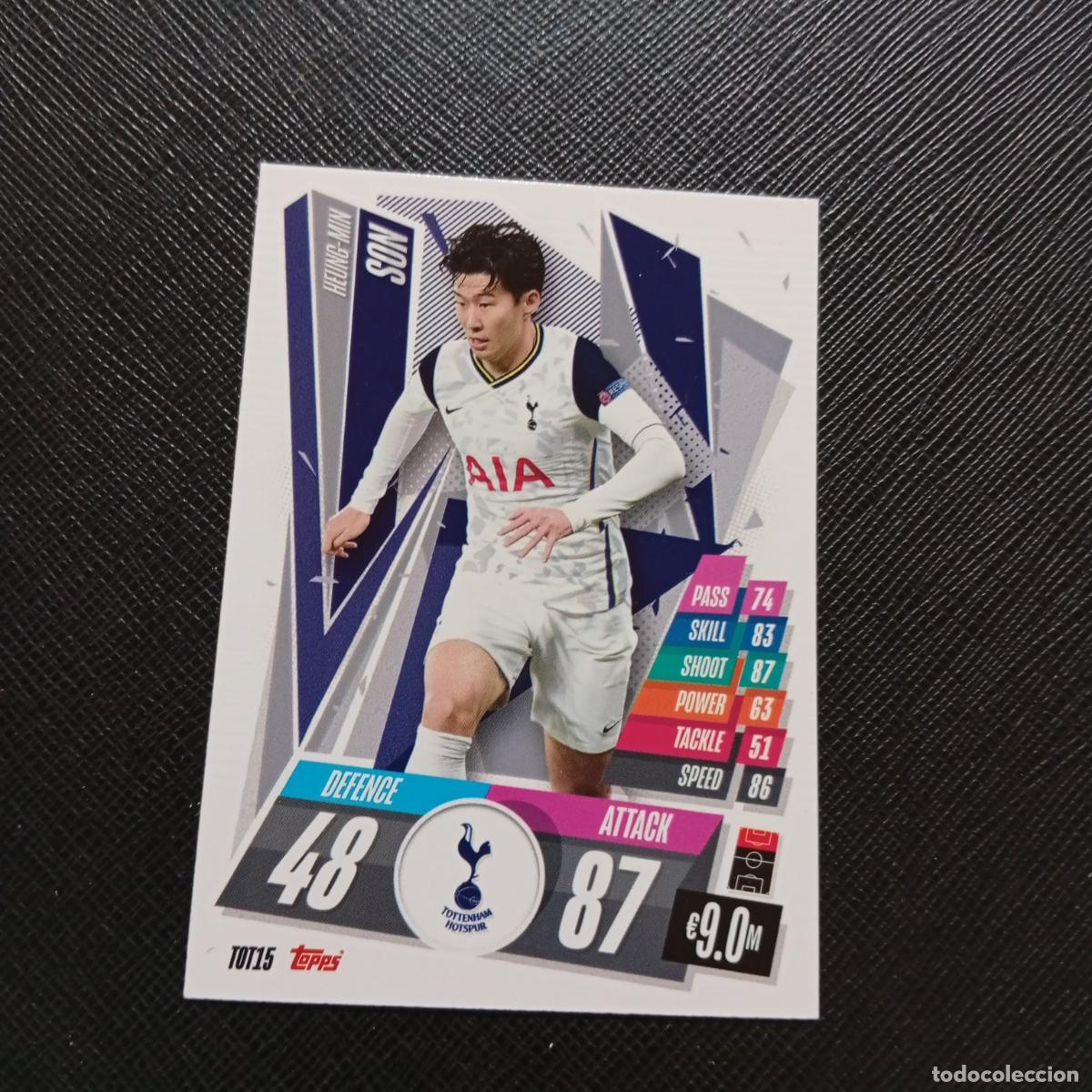 Figurine di Calcio: HEUNG MIN SON TOTTENHAM TOPPS MATCH ATTAX 2020 2021 CROMO 20 21 FUTBOL - (MD01/02-3) PG52